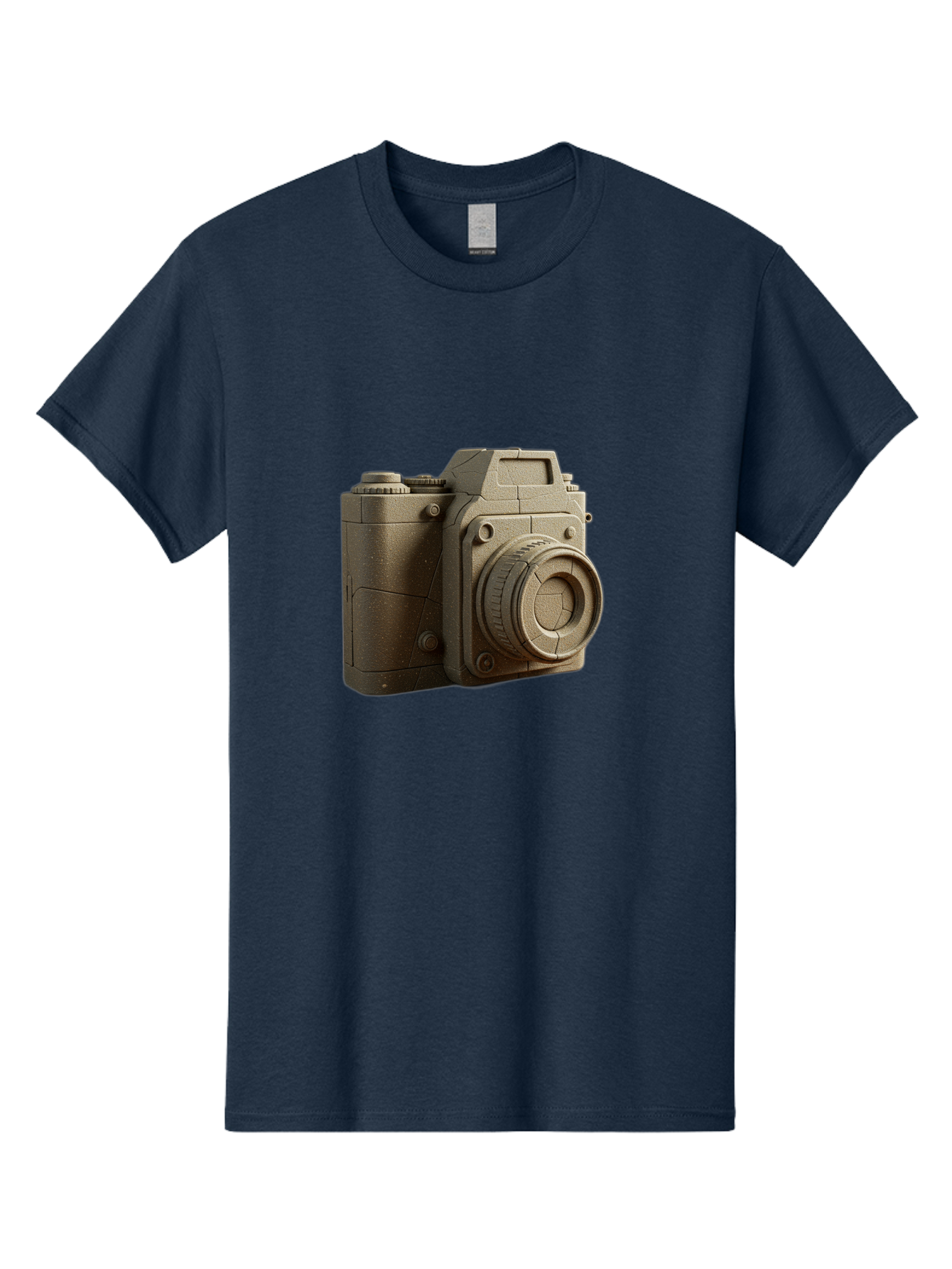 Brown-Camera Men'S Graphic Tee, 100% Cotton, Comfortable Casual Summer Wear, Machine Washable, 3D Camera, Digital Camera, Photography Equipment, Camera Lens, Camera Body, Rendering, 3D Modeling, Computer-Generated Imagery, Studio Shot, Bae365