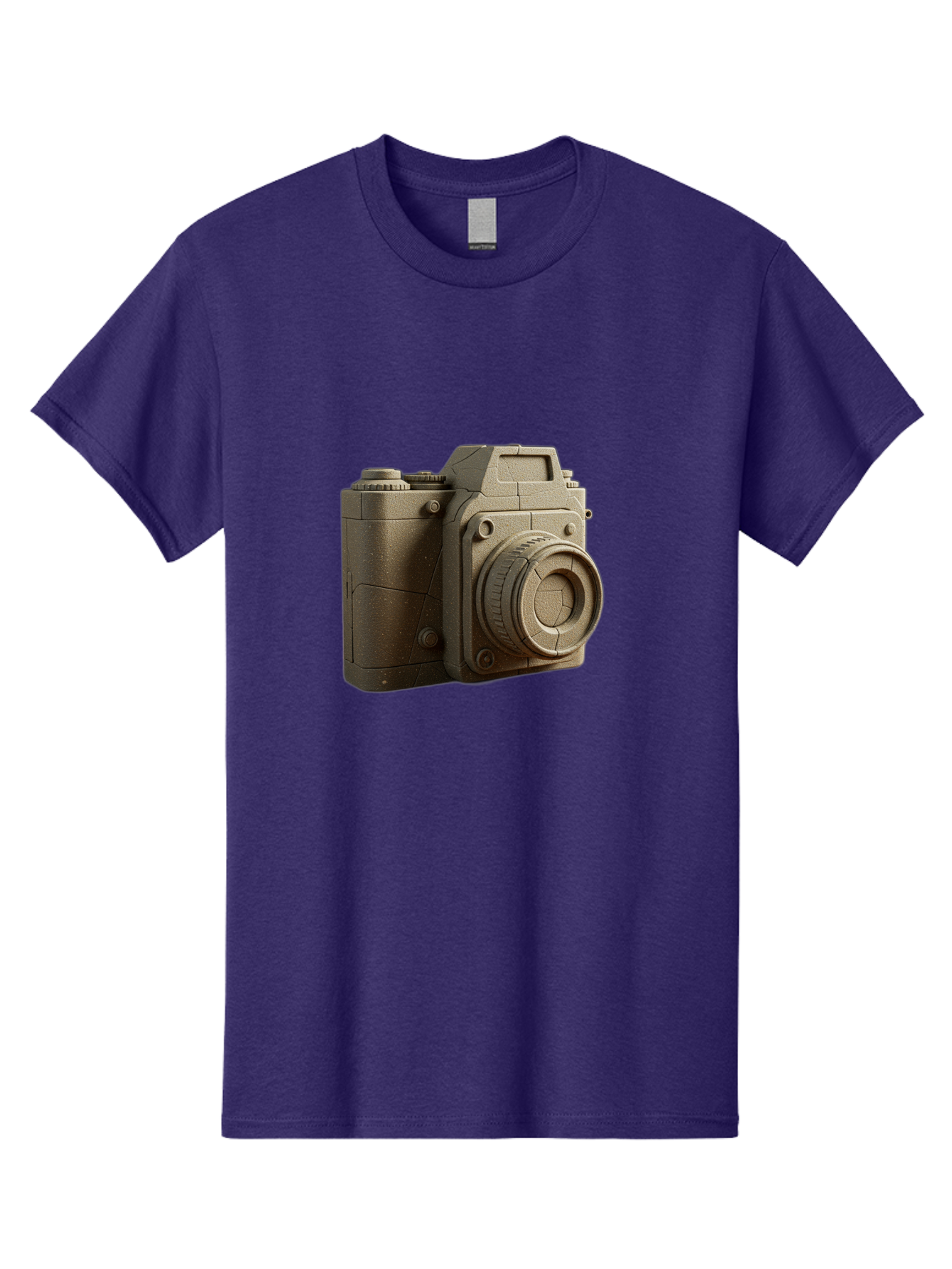 Brown-Camera Men'S Graphic Tee, 100% Cotton, Comfortable Casual Summer Wear, Machine Washable, 3D Camera, Digital Camera, Photography Equipment, Camera Lens, Camera Body, Rendering, 3D Modeling, Computer-Generated Imagery, Studio Shot, Bae365
