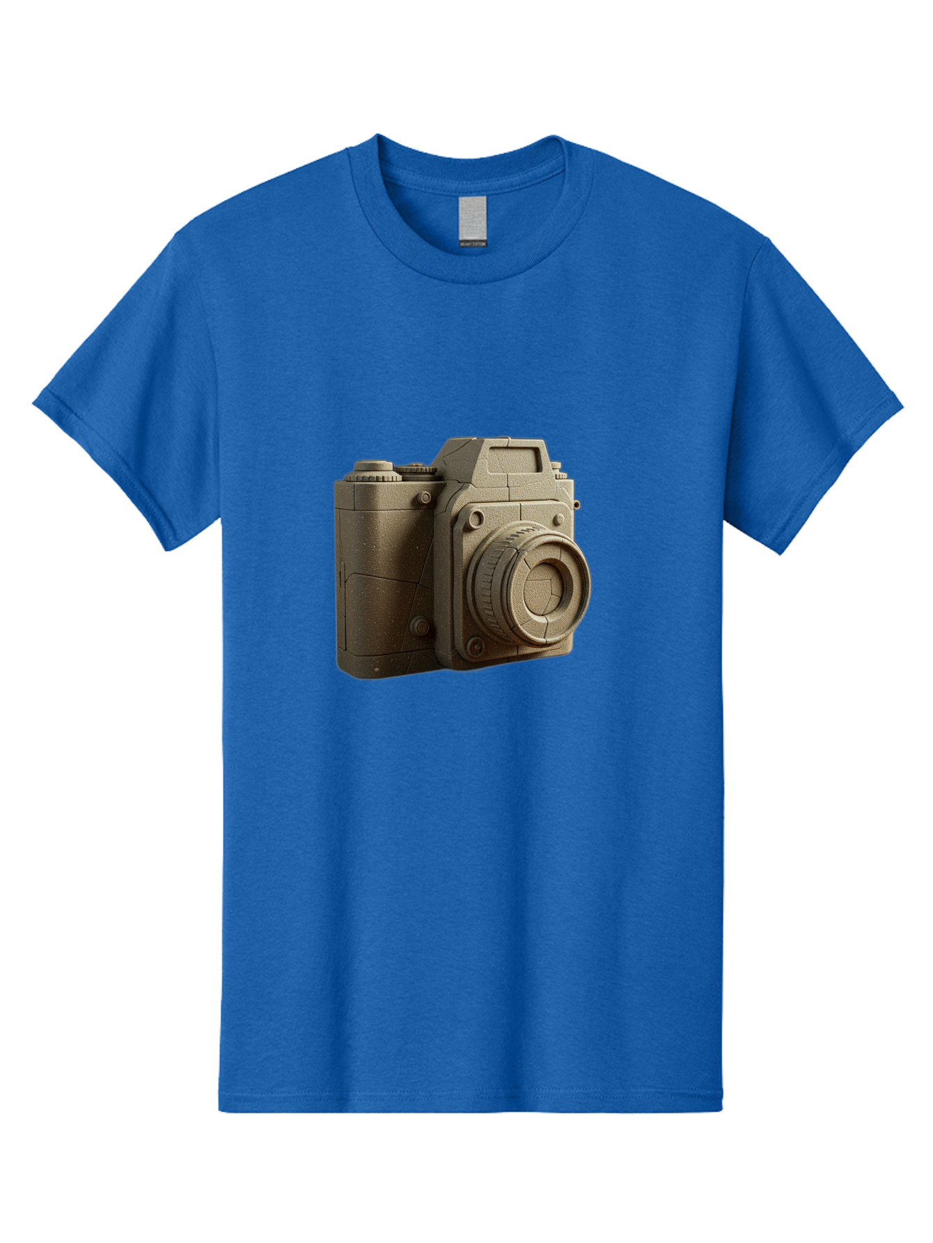 Brown-Camera Men'S Graphic Tee, 100% Cotton, Comfortable Casual Summer Wear, Machine Washable, 3D Camera, Digital Camera, Photography Equipment, Camera Lens, Camera Body, Rendering, 3D Modeling, Computer-Generated Imagery, Studio Shot, Bae365