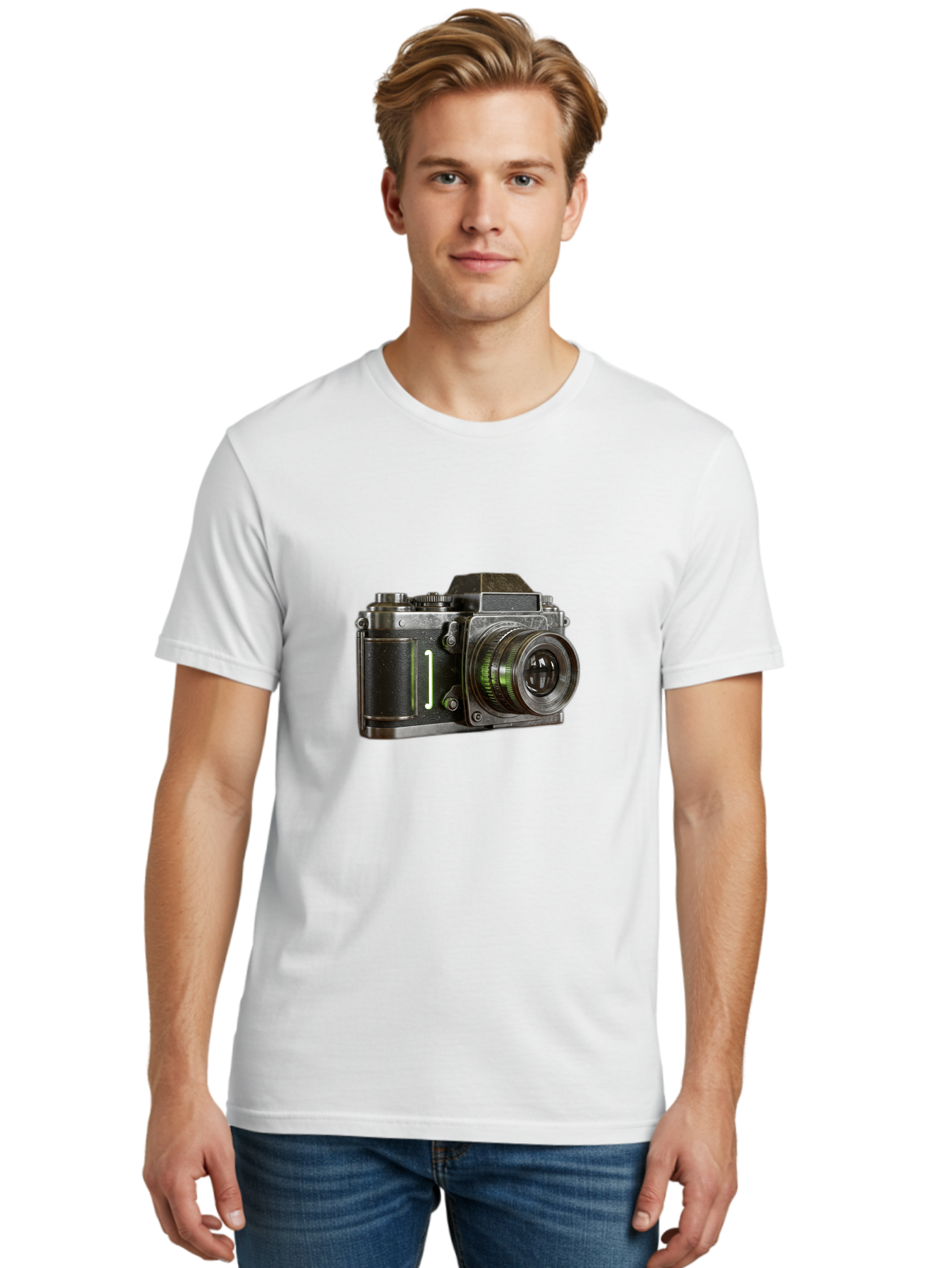 Camera-3 Men'S Graphic Tee, 100% Cotton, Comfortable Casual Summer Wear, Machine Washable, Vintage Camera, Old Camera, Classic Photography, Retro Technology, Film Camera, Antique Device, Nostalgic Photography, Camera Lens, Bae368