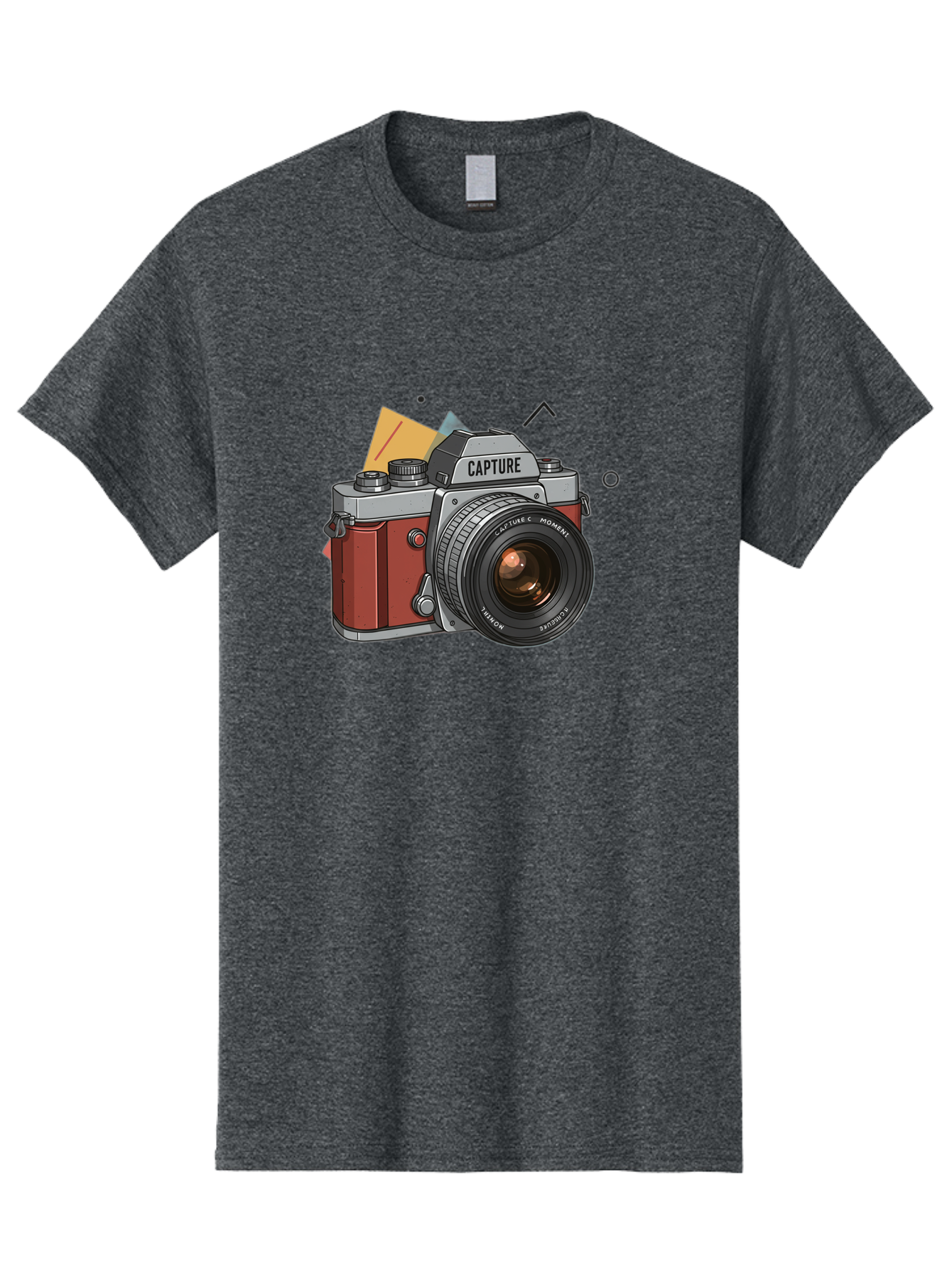Capture-Camera Men'S Graphic Tee, 100% Cotton, Comfortable Casual Summer Wear, Machine Washable, Vintage Camera, Capture Moment, Photography Equipment, Capture The Moment, Dslr Camera, Camera Lens, Photography Accessories, Retro Camera Design, Bae384