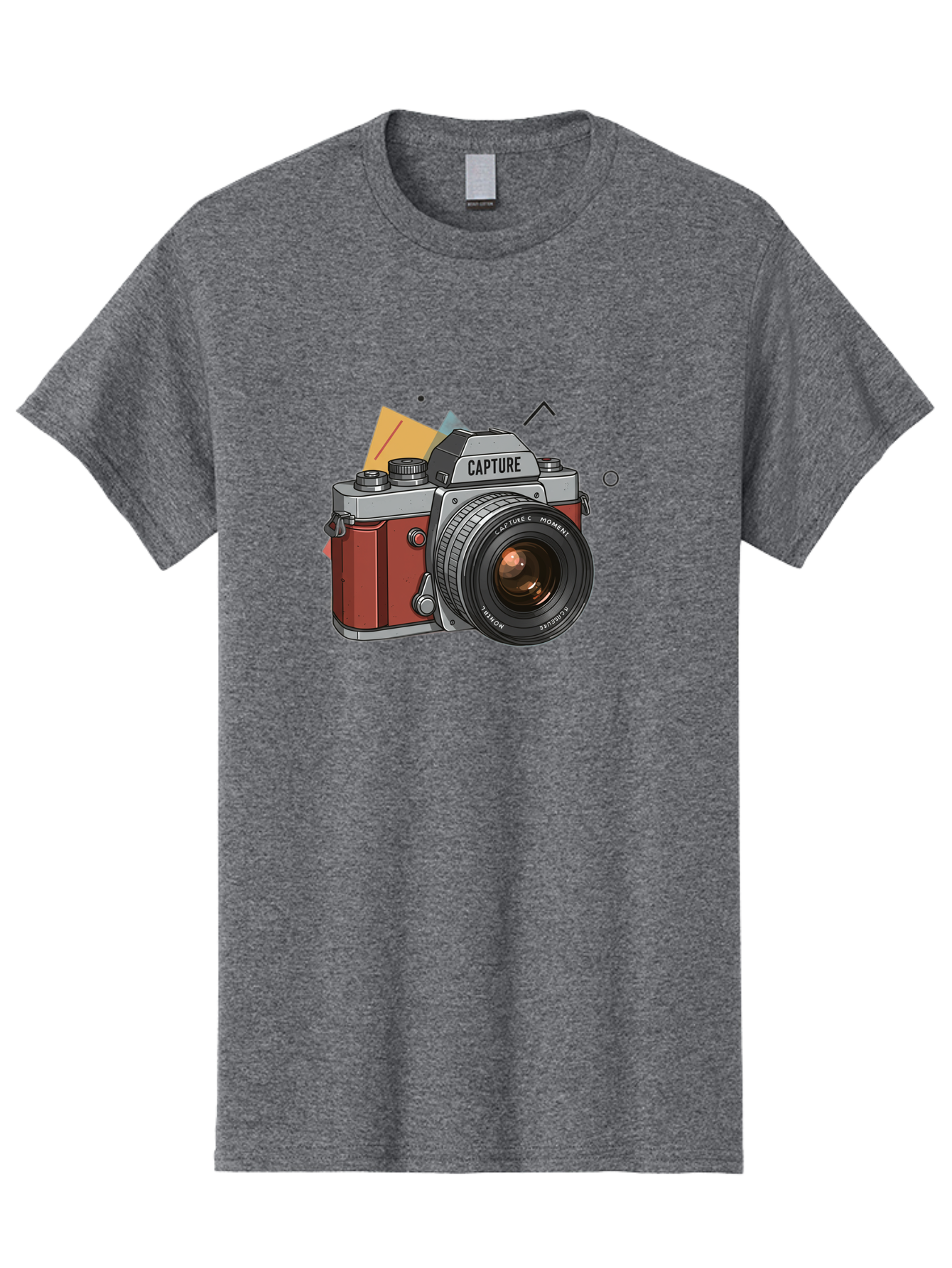 Capture-Camera Men'S Graphic Tee, 100% Cotton, Comfortable Casual Summer Wear, Machine Washable, Vintage Camera, Capture Moment, Photography Equipment, Capture The Moment, Dslr Camera, Camera Lens, Photography Accessories, Retro Camera Design, Bae384