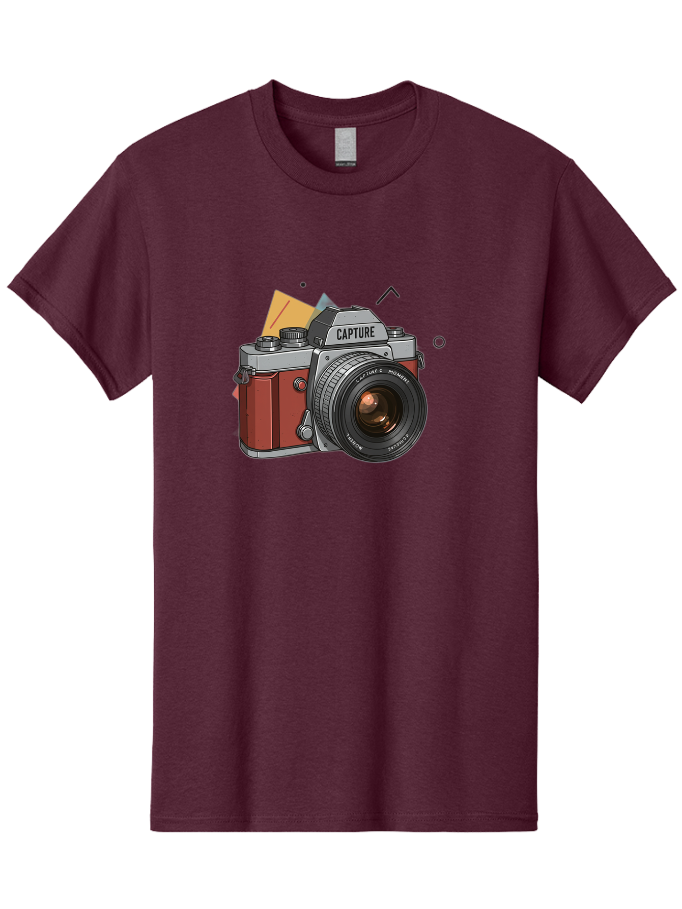 Capture-Camera Men'S Graphic Tee, 100% Cotton, Comfortable Casual Summer Wear, Machine Washable, Vintage Camera, Capture Moment, Photography Equipment, Capture The Moment, Dslr Camera, Camera Lens, Photography Accessories, Retro Camera Design, Bae384