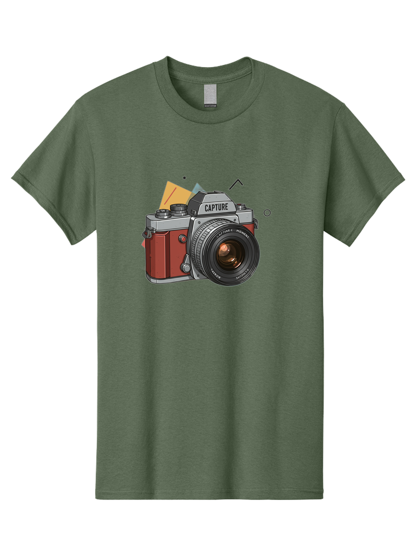 Capture-Camera Men'S Graphic Tee, 100% Cotton, Comfortable Casual Summer Wear, Machine Washable, Vintage Camera, Capture Moment, Photography Equipment, Capture The Moment, Dslr Camera, Camera Lens, Photography Accessories, Retro Camera Design, Bae384