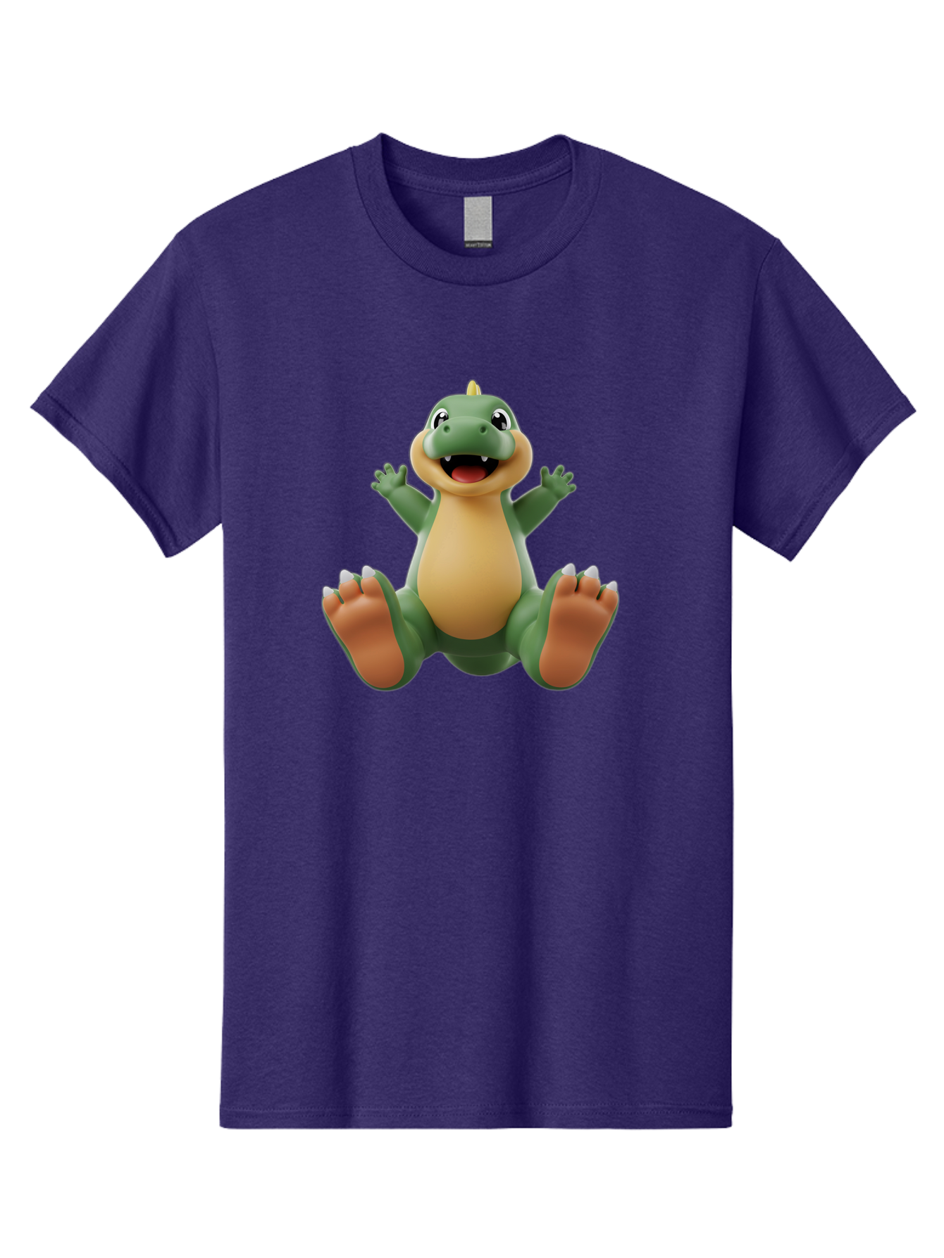 Crocodile Men'S Graphic Tee, 100% Cotton, Comfortable Casual Summer Wear, Machine Washable, Cartoon Crocodile, Green And Tan Reptile, Cute And Friendly, Jumping In The Air, Happy Expression, Cartoon Character, Animated Animal Bae417