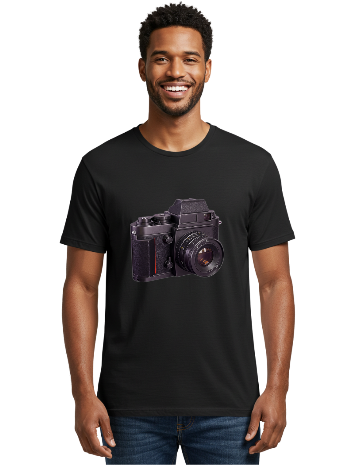 Dac-Camera Men'S Graphic Tee, 100% Cotton, Comfortable Casual Summer Wear, Machine Washable, 50Mm F/1.4 Lens, Camera Equipment, Professional Photography, Slr Camera, Photography Gear, Lens Aperture Bae432