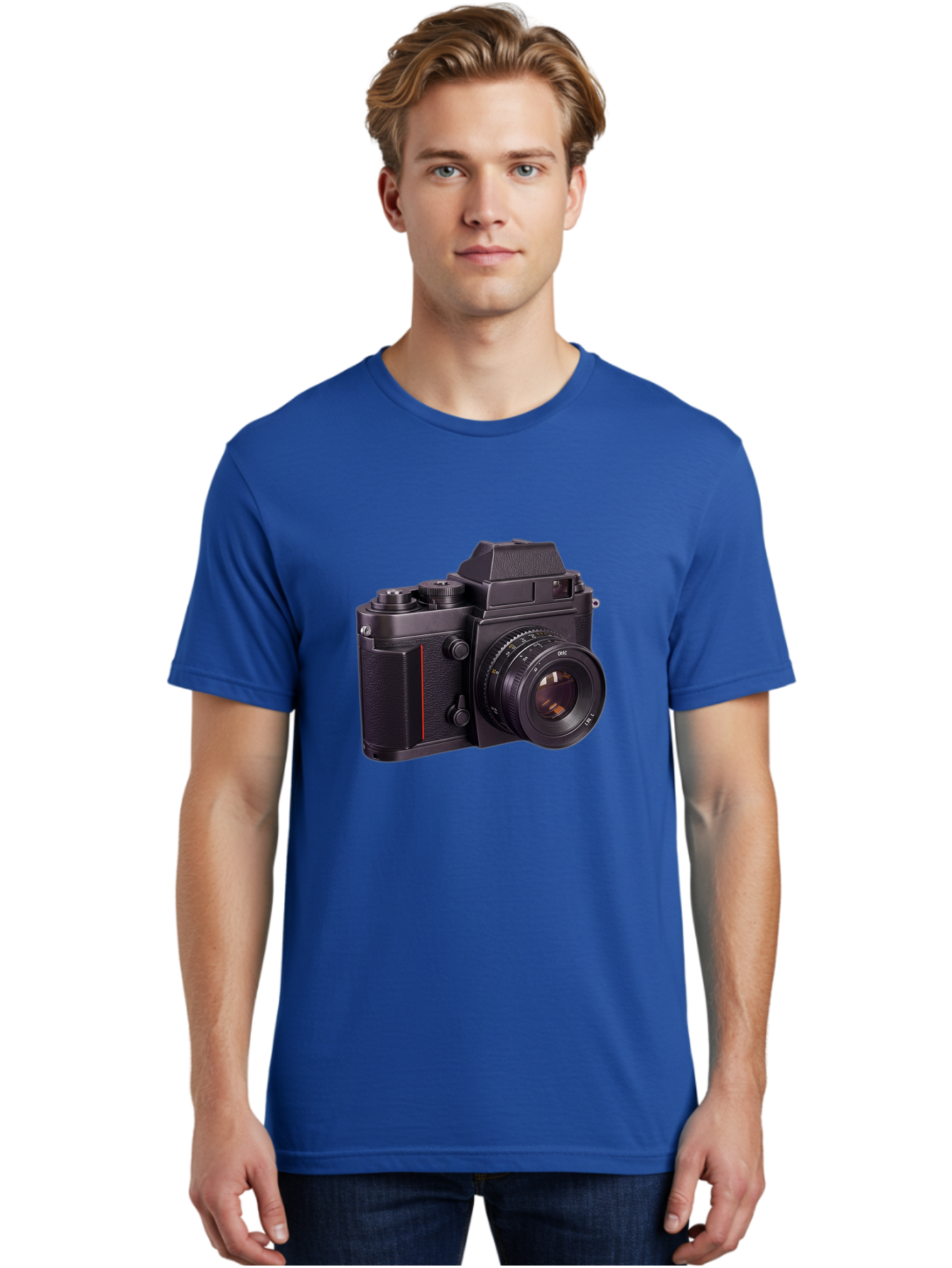Dac-Camera Men'S Graphic Tee, 100% Cotton, Comfortable Casual Summer Wear, Machine Washable, 50Mm F/1.4 Lens, Camera Equipment, Professional Photography, Slr Camera, Photography Gear, Lens Aperture Bae432