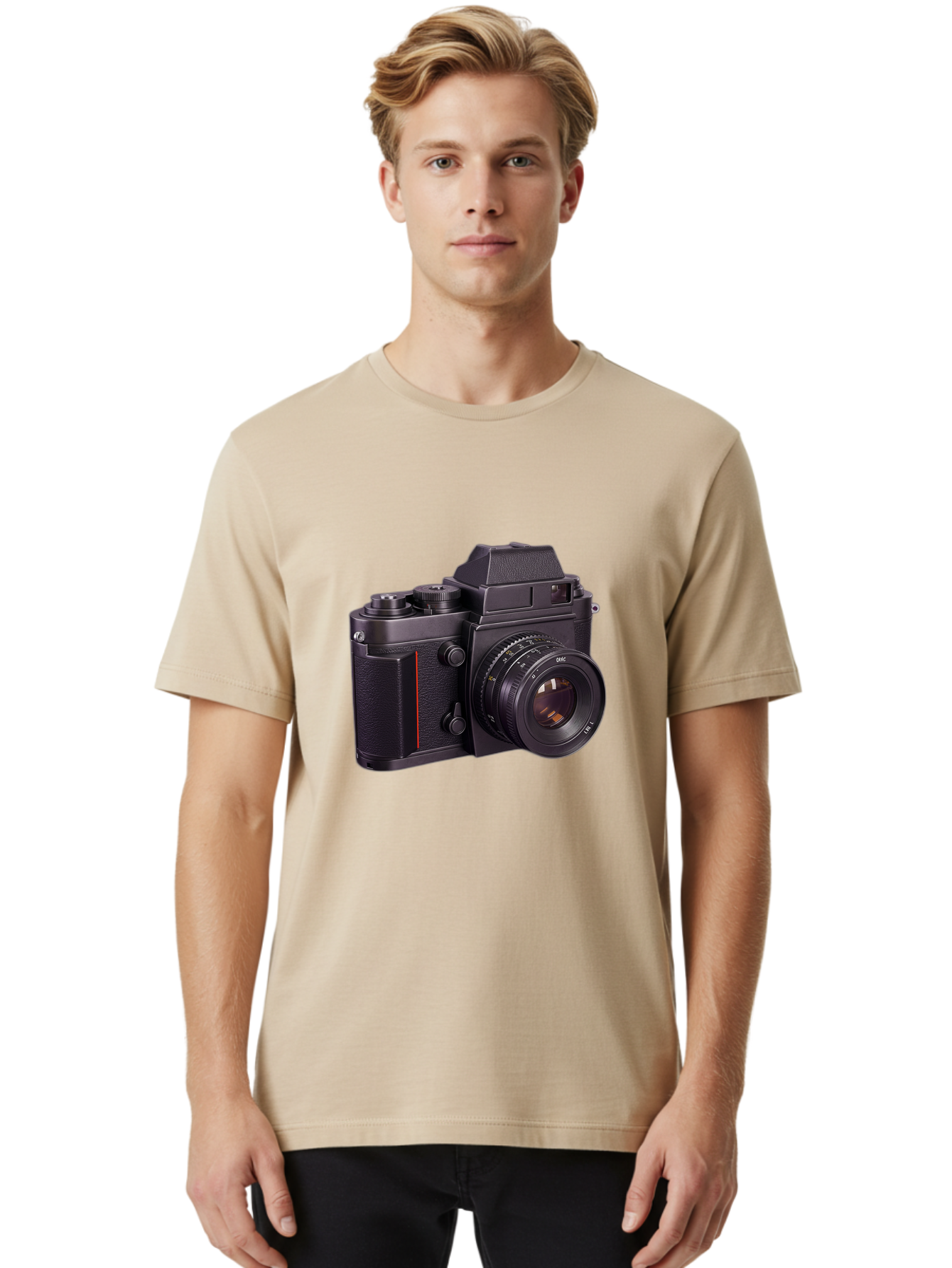 Dac-Camera Men'S Graphic Tee, 100% Cotton, Comfortable Casual Summer Wear, Machine Washable, 50Mm F/1.4 Lens, Camera Equipment, Professional Photography, Slr Camera, Photography Gear, Lens Aperture Bae432