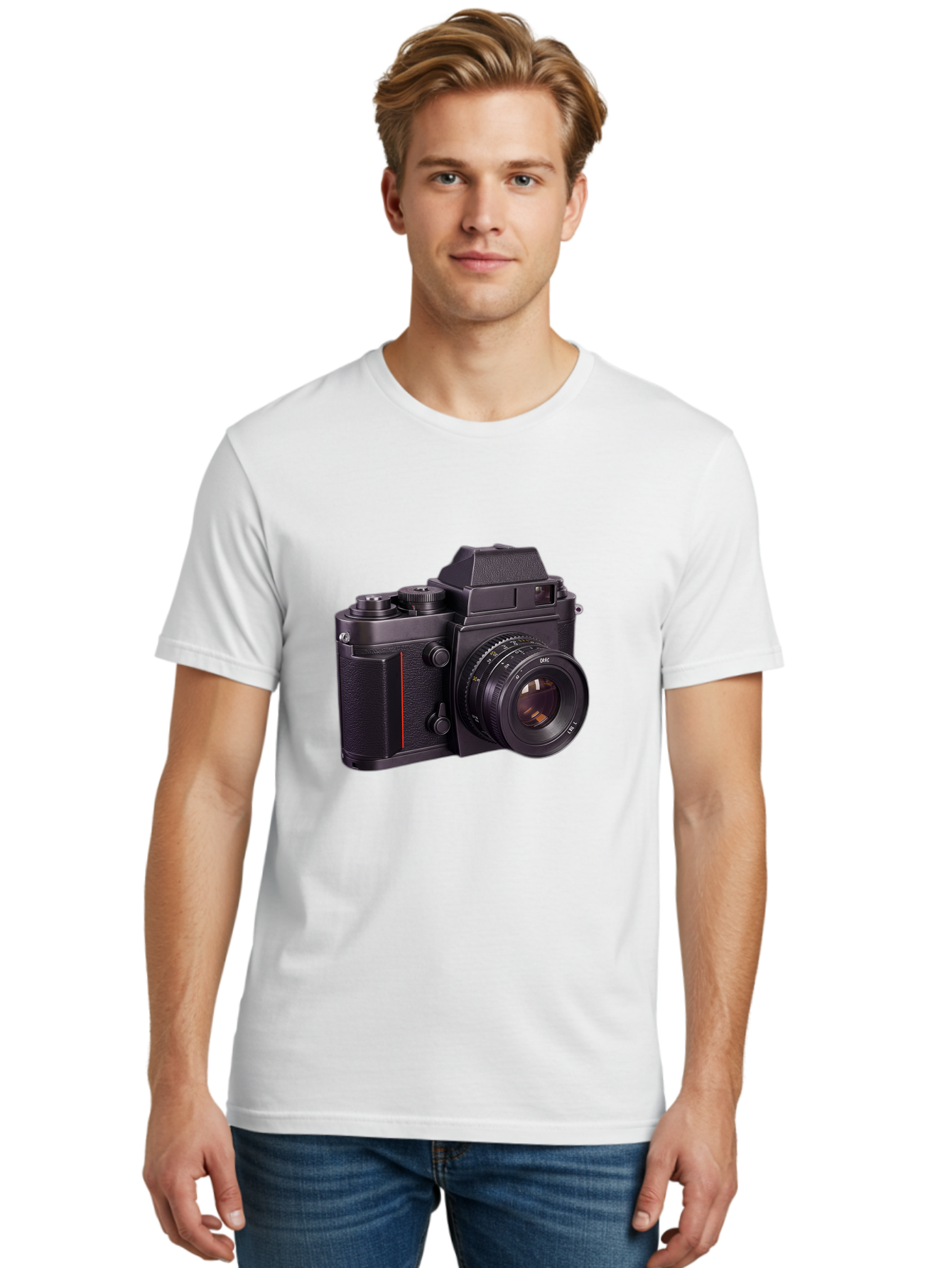 Dac-Camera Men'S Graphic Tee, 100% Cotton, Comfortable Casual Summer Wear, Machine Washable, 50Mm F/1.4 Lens, Camera Equipment, Professional Photography, Slr Camera, Photography Gear, Lens Aperture Bae432