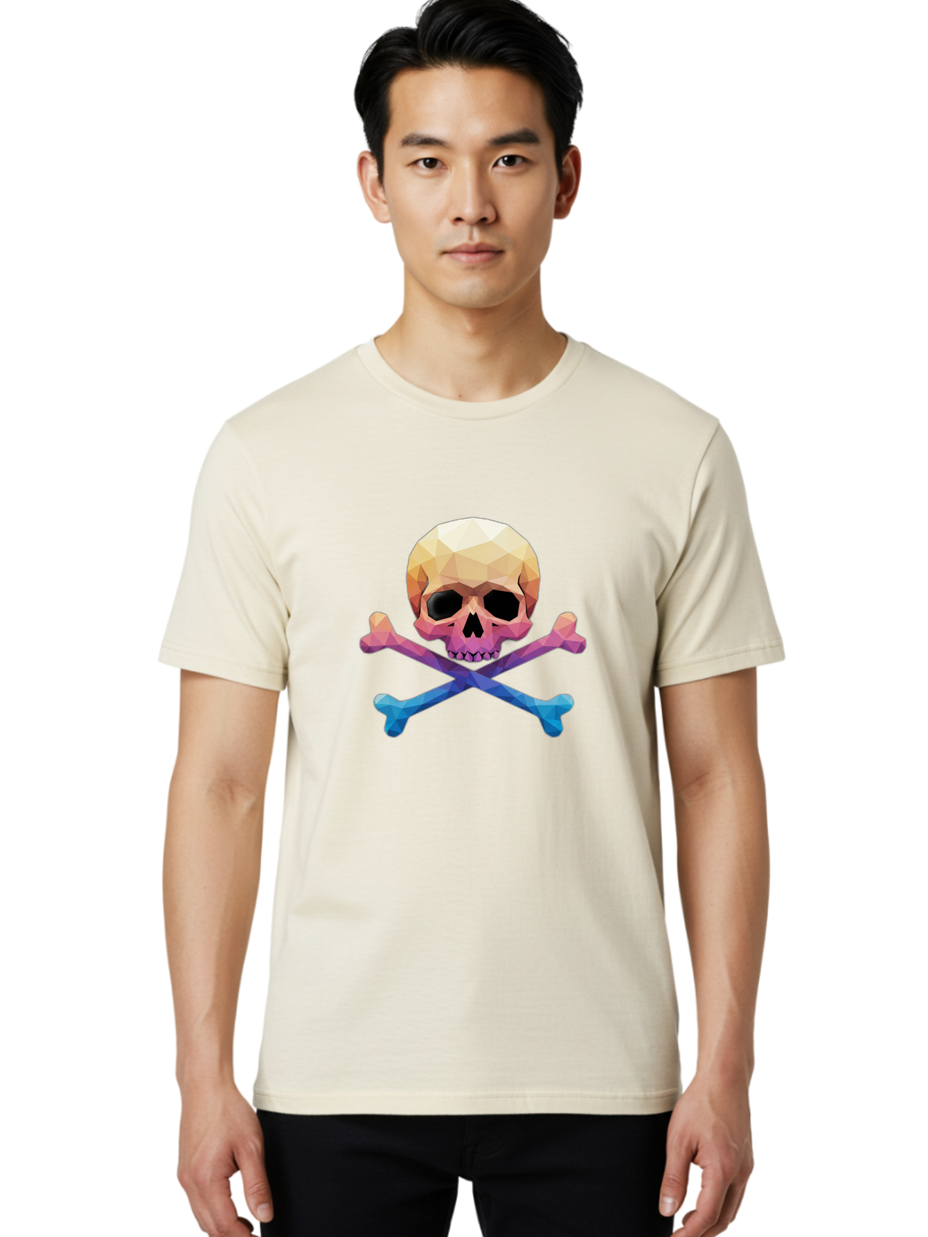 Jolly-Roger-Skull-1 Men'S Graphic Tee, 100% Cotton, Comfortable Casual Summer Wear, Machine Washable, Skull, Crossbones, Pirate Symbol, Danger Sign, Warning Sign, Pirate Flag, Skull And Crossbones, Pirate Emblem, Danger Alert, Toxic Symbol, Bae473