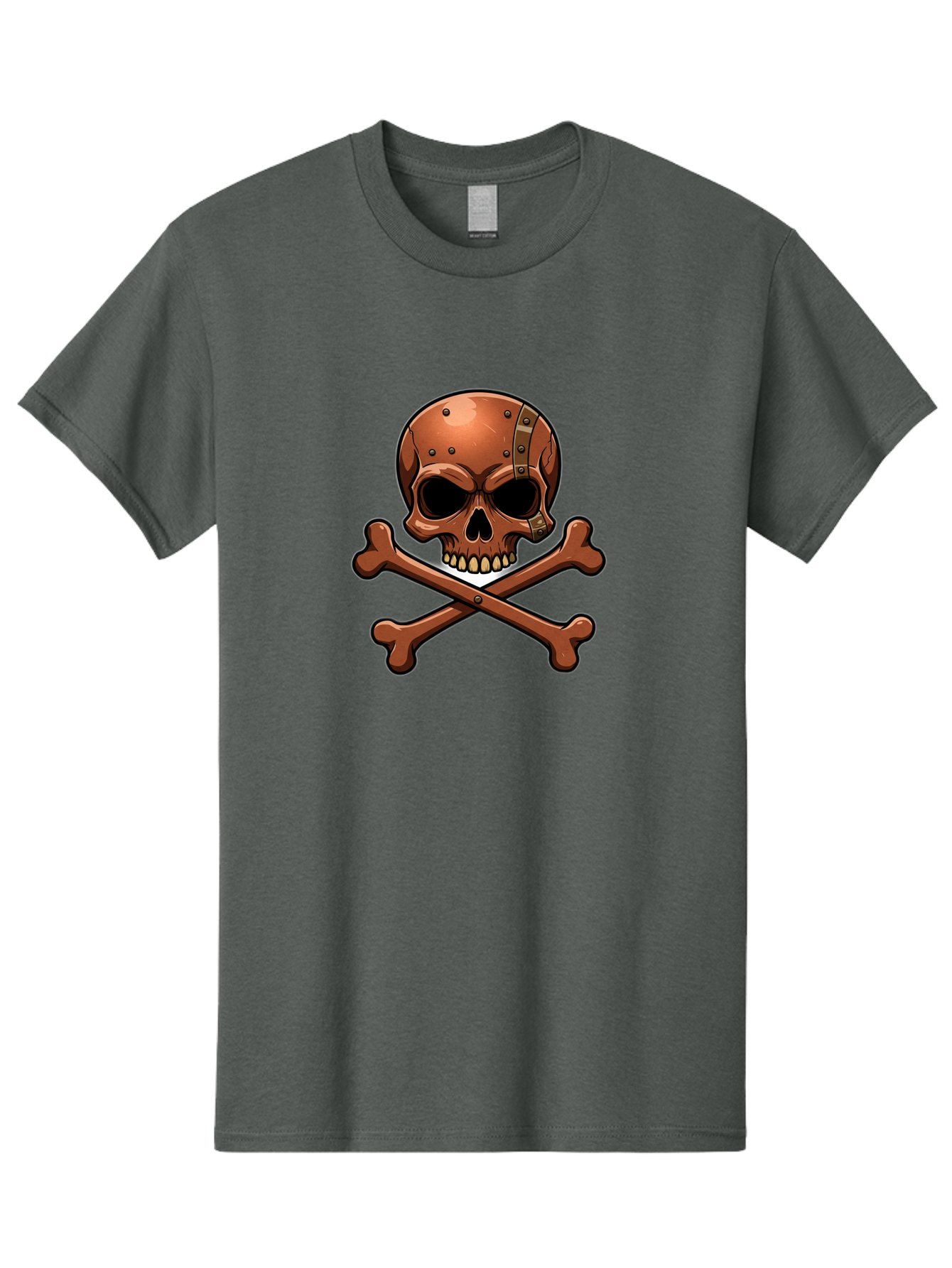 Jolly-Roger-Skull-And-Bones Men'S Graphic Tee, 100% Cotton, Comfortable Casual Summer Wear, Machine Washable, Skull And Crossbones, Pirate Symbol, Jolly Roger, Danger Sign, Warning Symbol, Pirate Flag, Crossbones Symbol, Skull Icon Bae474