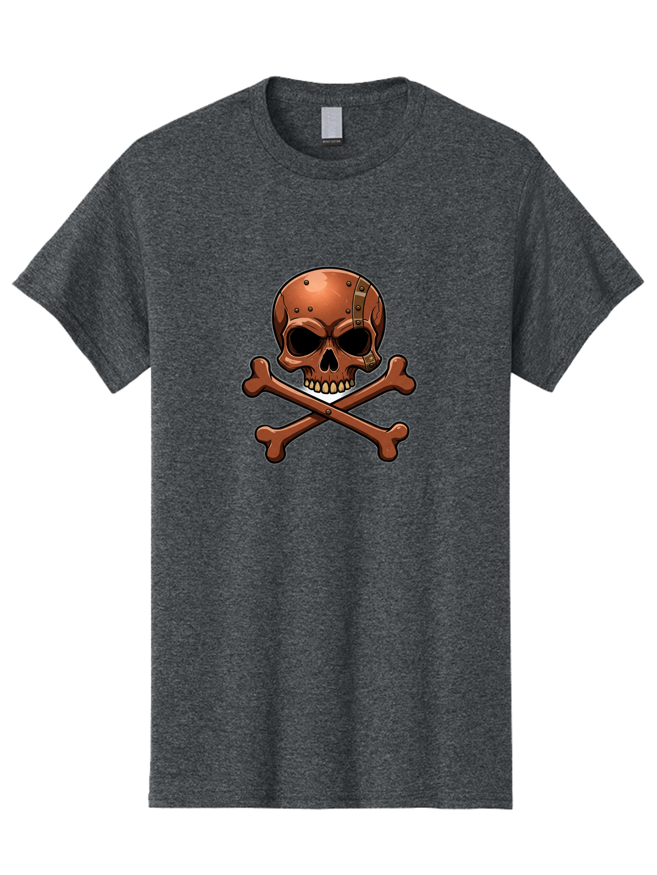 Jolly-Roger-Skull-And-Bones Men'S Graphic Tee, 100% Cotton, Comfortable Casual Summer Wear, Machine Washable, Skull And Crossbones, Pirate Symbol, Jolly Roger, Danger Sign, Warning Symbol, Pirate Flag, Crossbones Symbol, Skull Icon Bae474