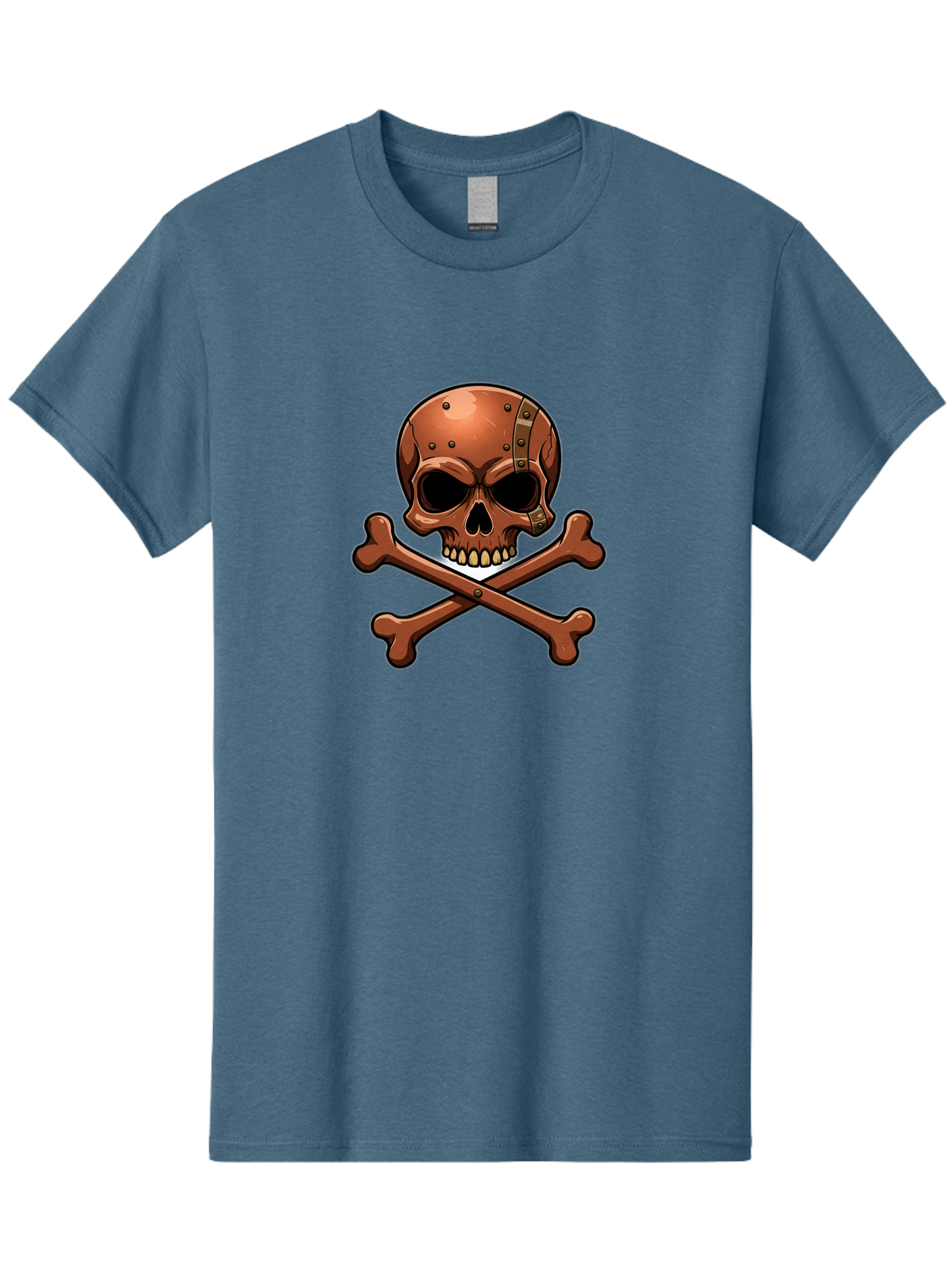 Jolly-Roger-Skull-And-Bones Men'S Graphic Tee, 100% Cotton, Comfortable Casual Summer Wear, Machine Washable, Skull And Crossbones, Pirate Symbol, Jolly Roger, Danger Sign, Warning Symbol, Pirate Flag, Crossbones Symbol, Skull Icon Bae474