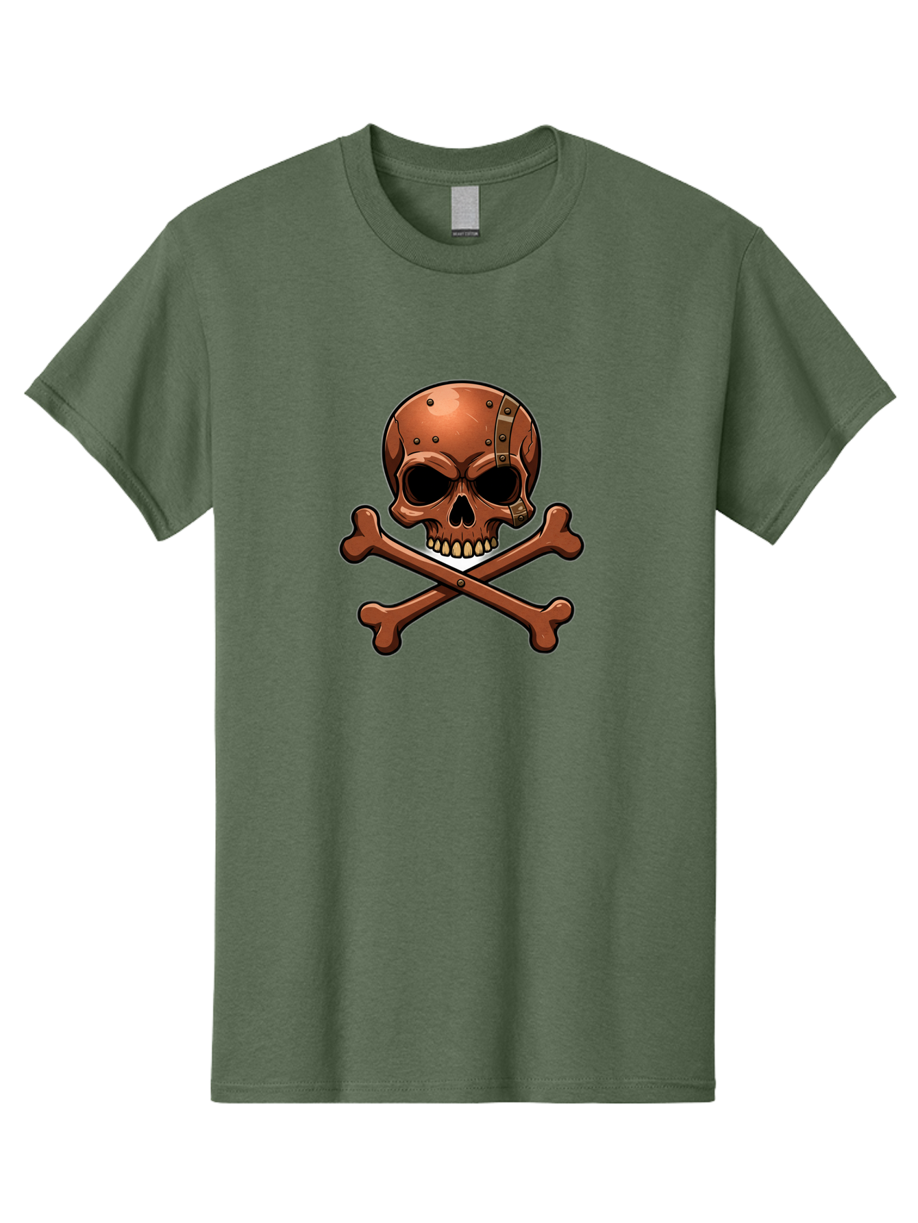 Jolly-Roger-Skull-And-Bones Men'S Graphic Tee, 100% Cotton, Comfortable Casual Summer Wear, Machine Washable, Skull And Crossbones, Pirate Symbol, Jolly Roger, Danger Sign, Warning Symbol, Pirate Flag, Crossbones Symbol, Skull Icon Bae474