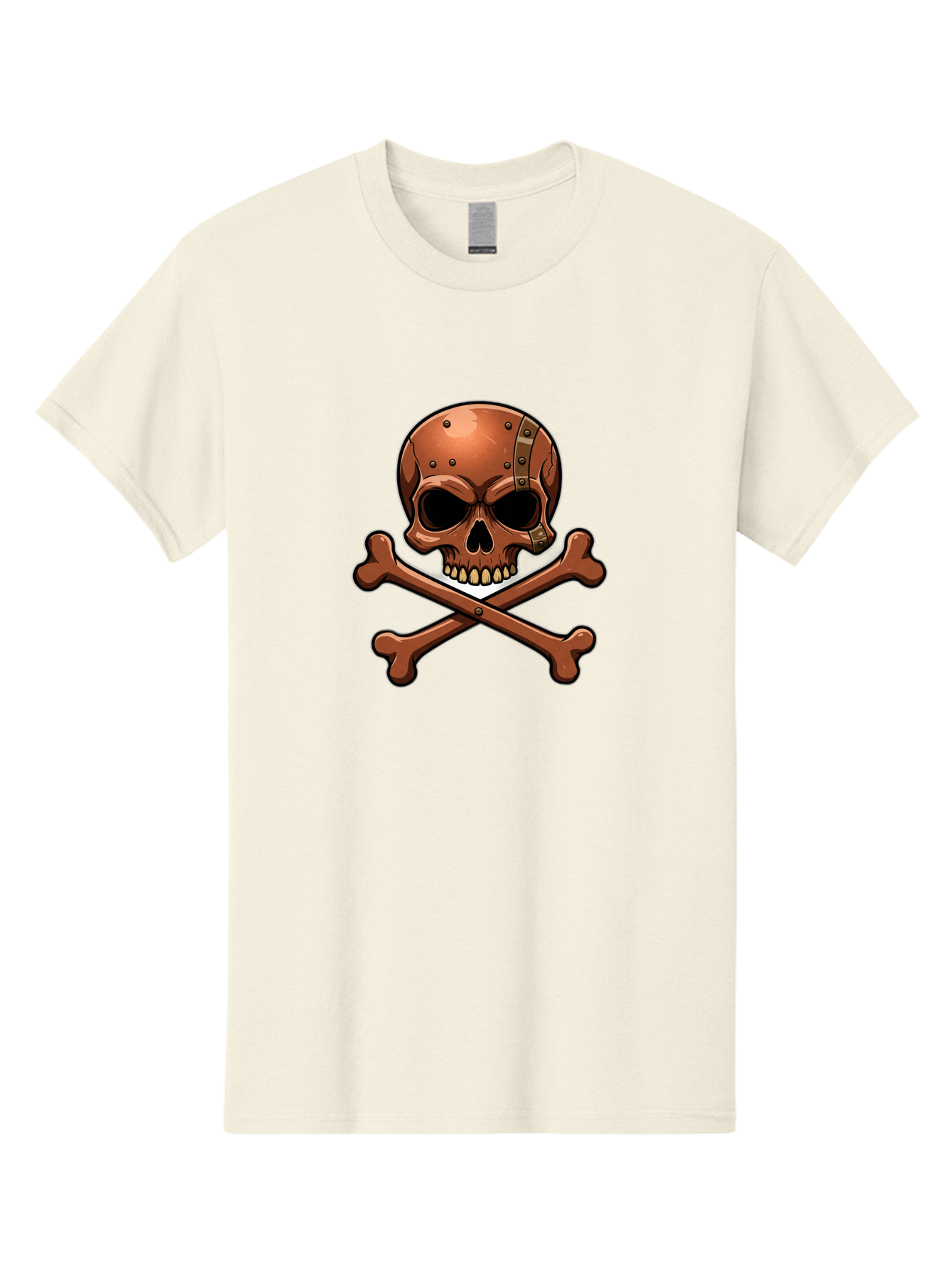 Jolly-Roger-Skull-And-Bones Men'S Graphic Tee, 100% Cotton, Comfortable Casual Summer Wear, Machine Washable, Skull And Crossbones, Pirate Symbol, Jolly Roger, Danger Sign, Warning Symbol, Pirate Flag, Crossbones Symbol, Skull Icon Bae474