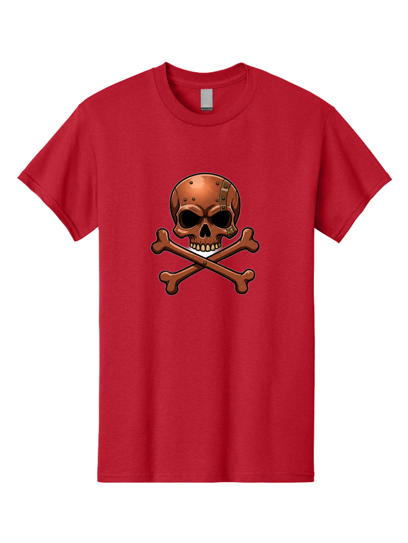 Jolly-Roger-Skull-And-Bones Men'S Graphic Tee, 100% Cotton, Comfortable Casual Summer Wear, Machine Washable, Skull And Crossbones, Pirate Symbol, Jolly Roger, Danger Sign, Warning Symbol, Pirate Flag, Crossbones Symbol, Skull Icon Bae474