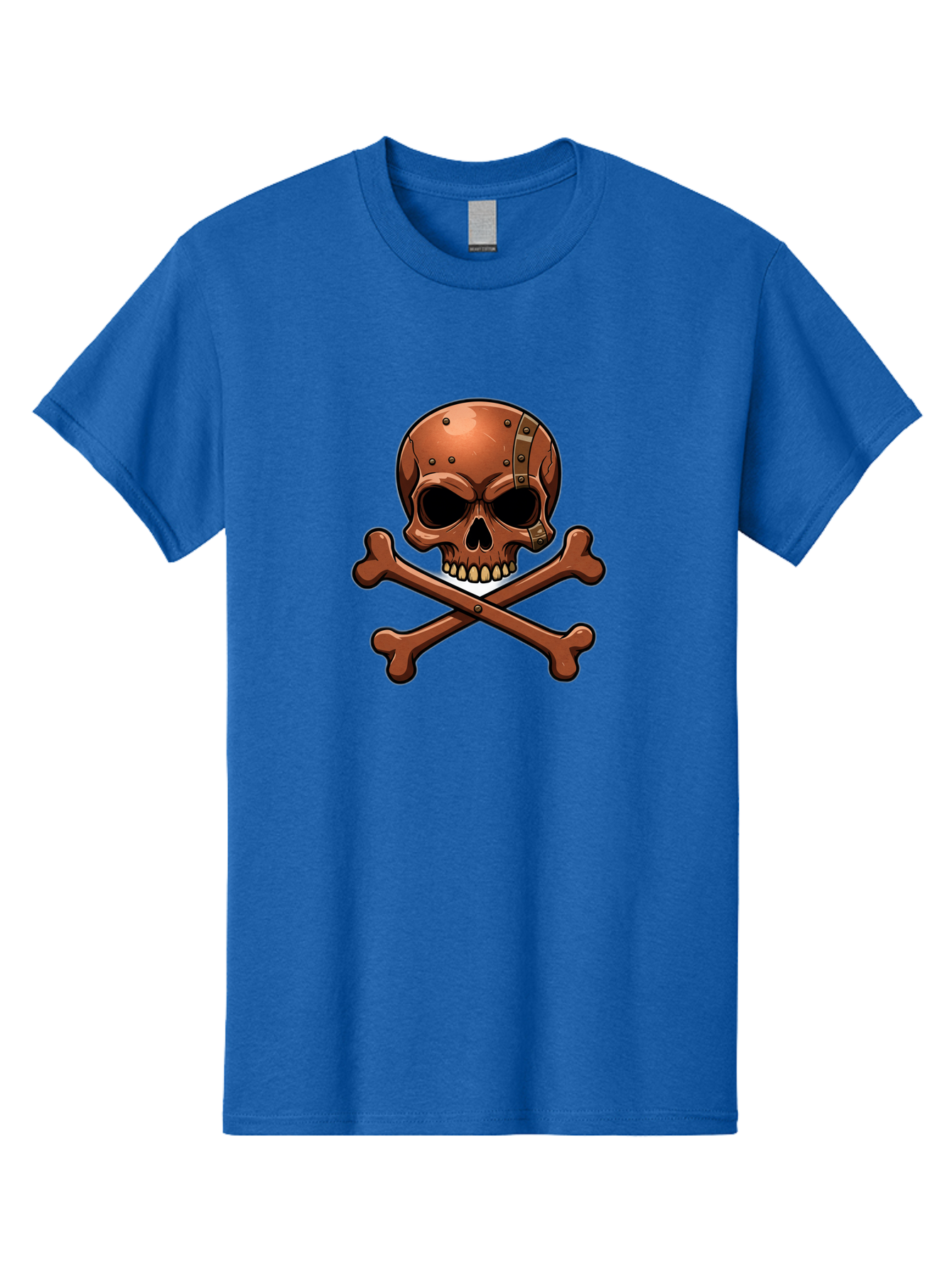 Jolly-Roger-Skull-And-Bones Men'S Graphic Tee, 100% Cotton, Comfortable Casual Summer Wear, Machine Washable, Skull And Crossbones, Pirate Symbol, Jolly Roger, Danger Sign, Warning Symbol, Pirate Flag, Crossbones Symbol, Skull Icon Bae474