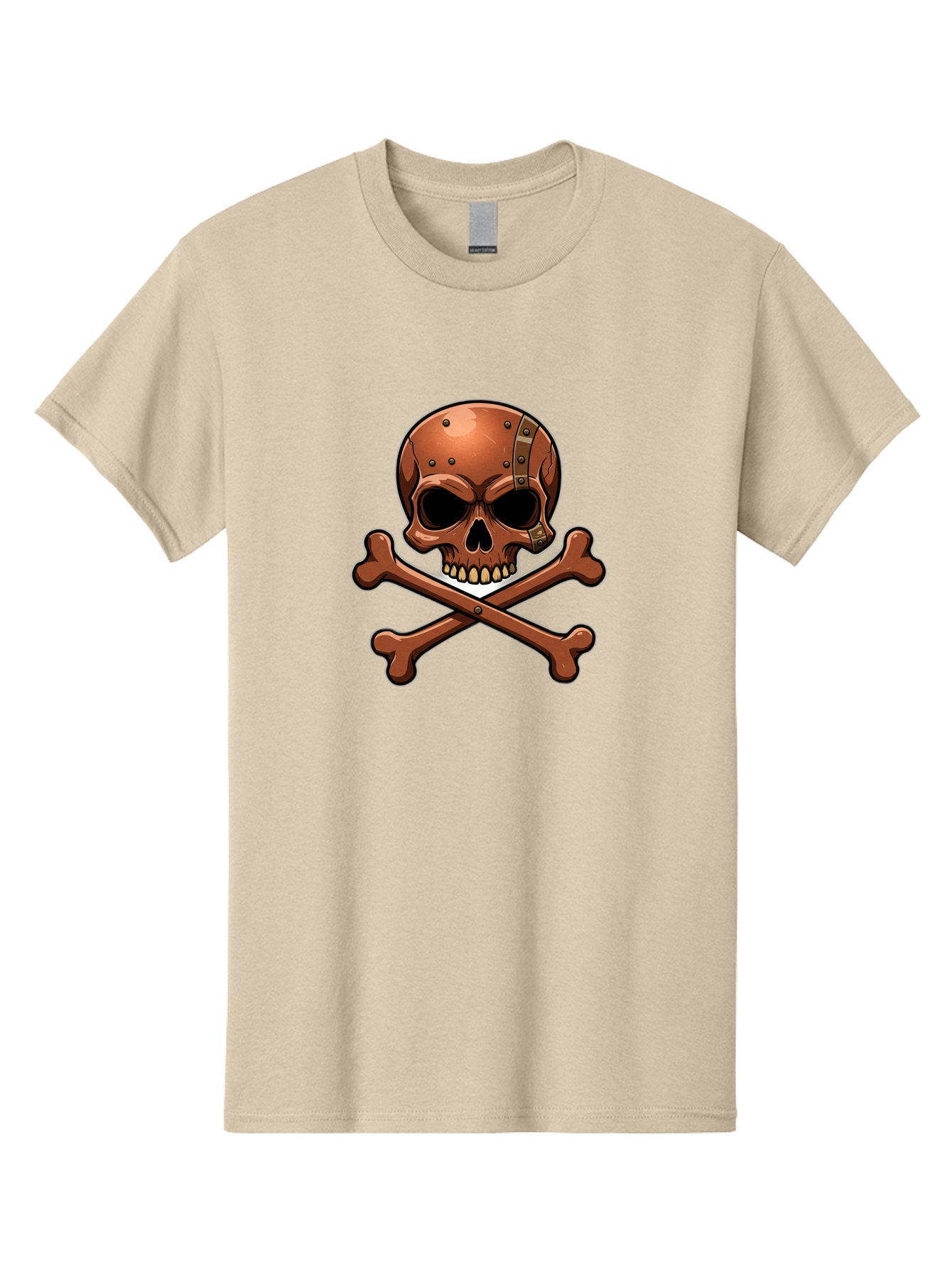 Jolly-Roger-Skull-And-Bones Men'S Graphic Tee, 100% Cotton, Comfortable Casual Summer Wear, Machine Washable, Skull And Crossbones, Pirate Symbol, Jolly Roger, Danger Sign, Warning Symbol, Pirate Flag, Crossbones Symbol, Skull Icon Bae474