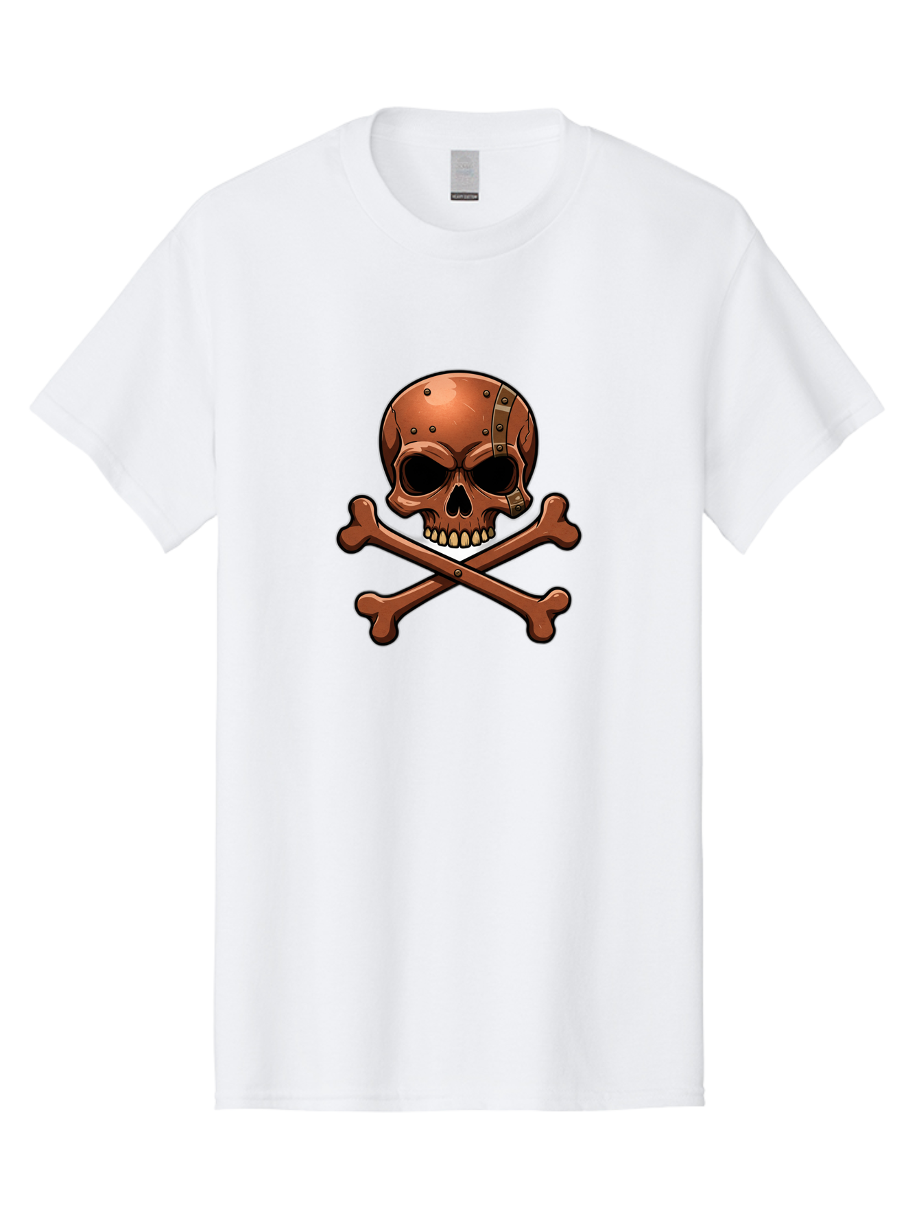 Jolly-Roger-Skull-And-Bones Men'S Graphic Tee, 100% Cotton, Comfortable Casual Summer Wear, Machine Washable, Skull And Crossbones, Pirate Symbol, Jolly Roger, Danger Sign, Warning Symbol, Pirate Flag, Crossbones Symbol, Skull Icon Bae474