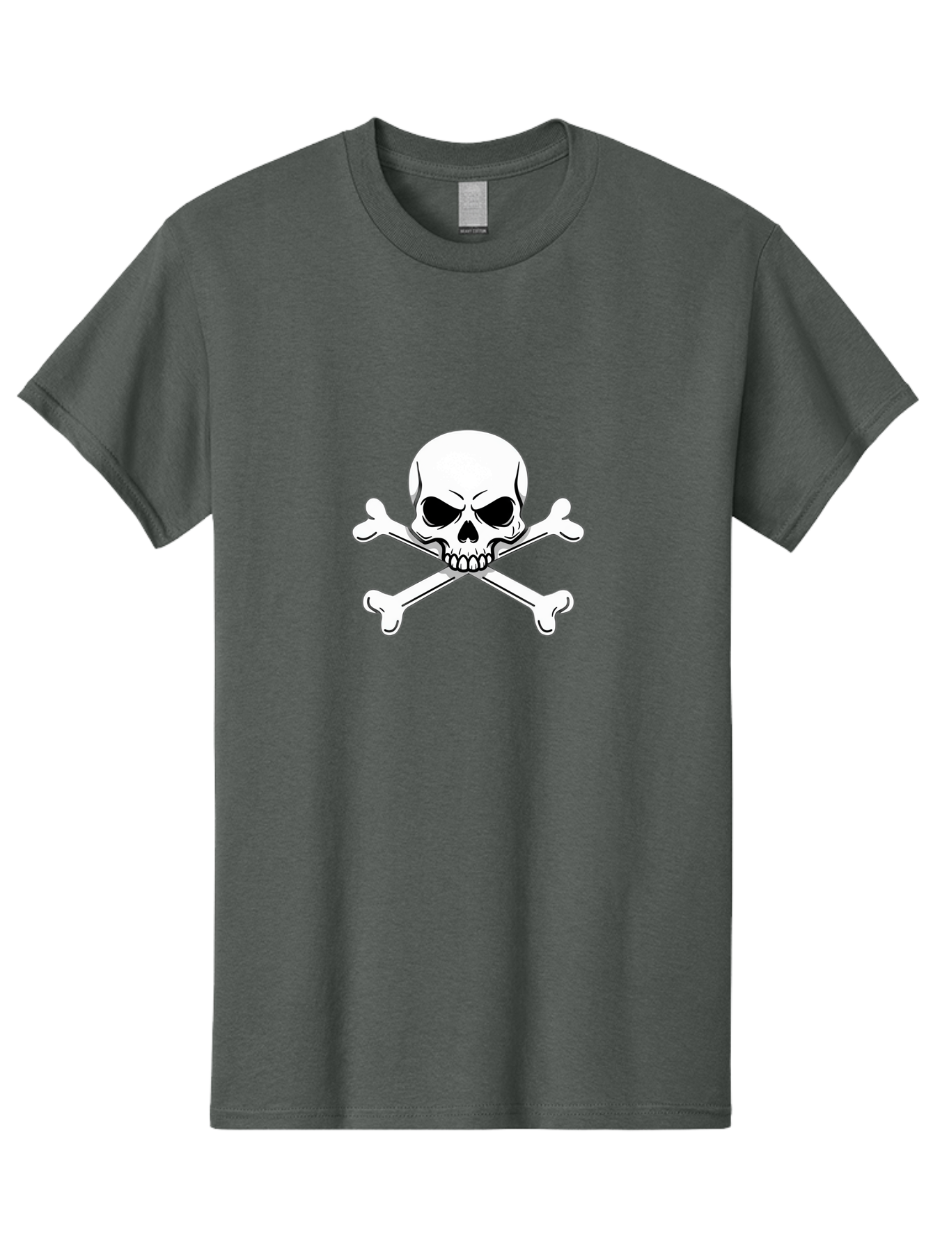 Jolly-Roger-Skull-And-Crossbones Men'S Graphic Tee, 100% Cotton, Comfortable Casual Summer Wear, Machine Washable, Skull And Crossbones, Pirate Symbol, Danger Warning, Jolly Roger Flag, Pirate Flag, Skull Illustration, Pirate Emblem, Bae475