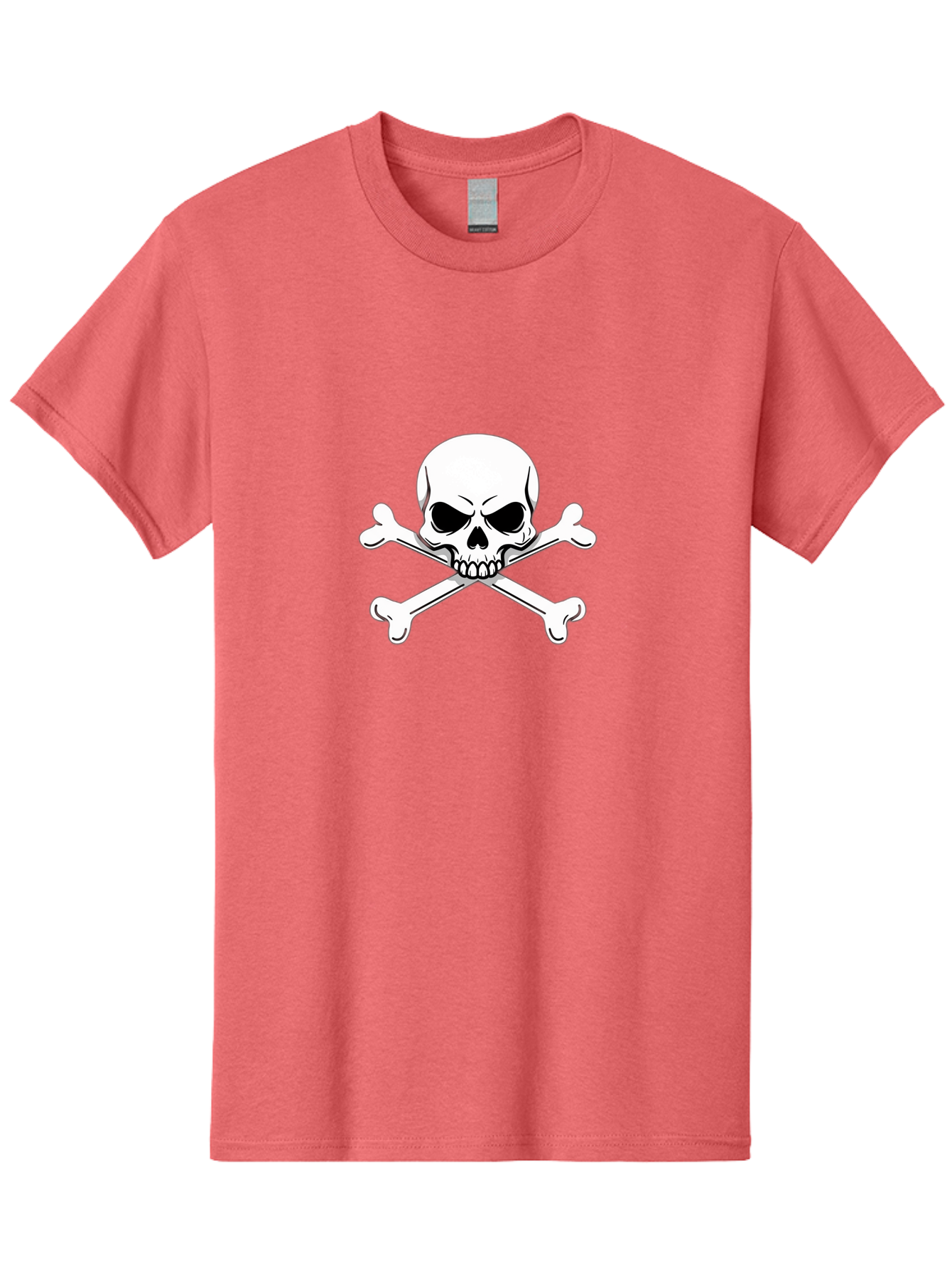 Jolly-Roger-Skull-And-Crossbones Men'S Graphic Tee, 100% Cotton, Comfortable Casual Summer Wear, Machine Washable, Skull And Crossbones, Pirate Symbol, Danger Warning, Jolly Roger Flag, Pirate Flag, Skull Illustration, Pirate Emblem, Bae475
