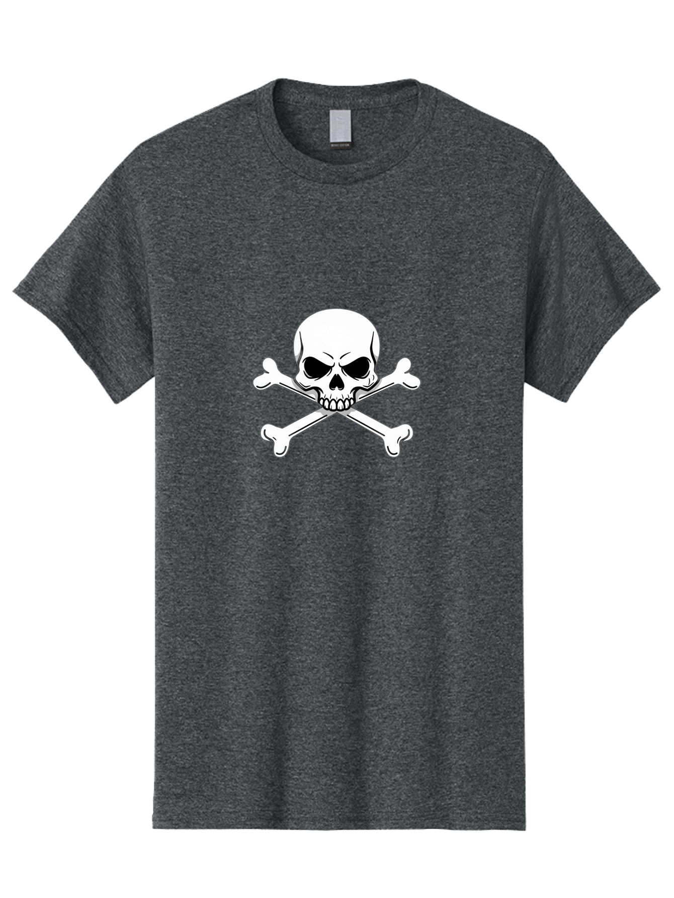 Jolly-Roger-Skull-And-Crossbones Men'S Graphic Tee, 100% Cotton, Comfortable Casual Summer Wear, Machine Washable, Skull And Crossbones, Pirate Symbol, Danger Warning, Jolly Roger Flag, Pirate Flag, Skull Illustration, Pirate Emblem, Bae475