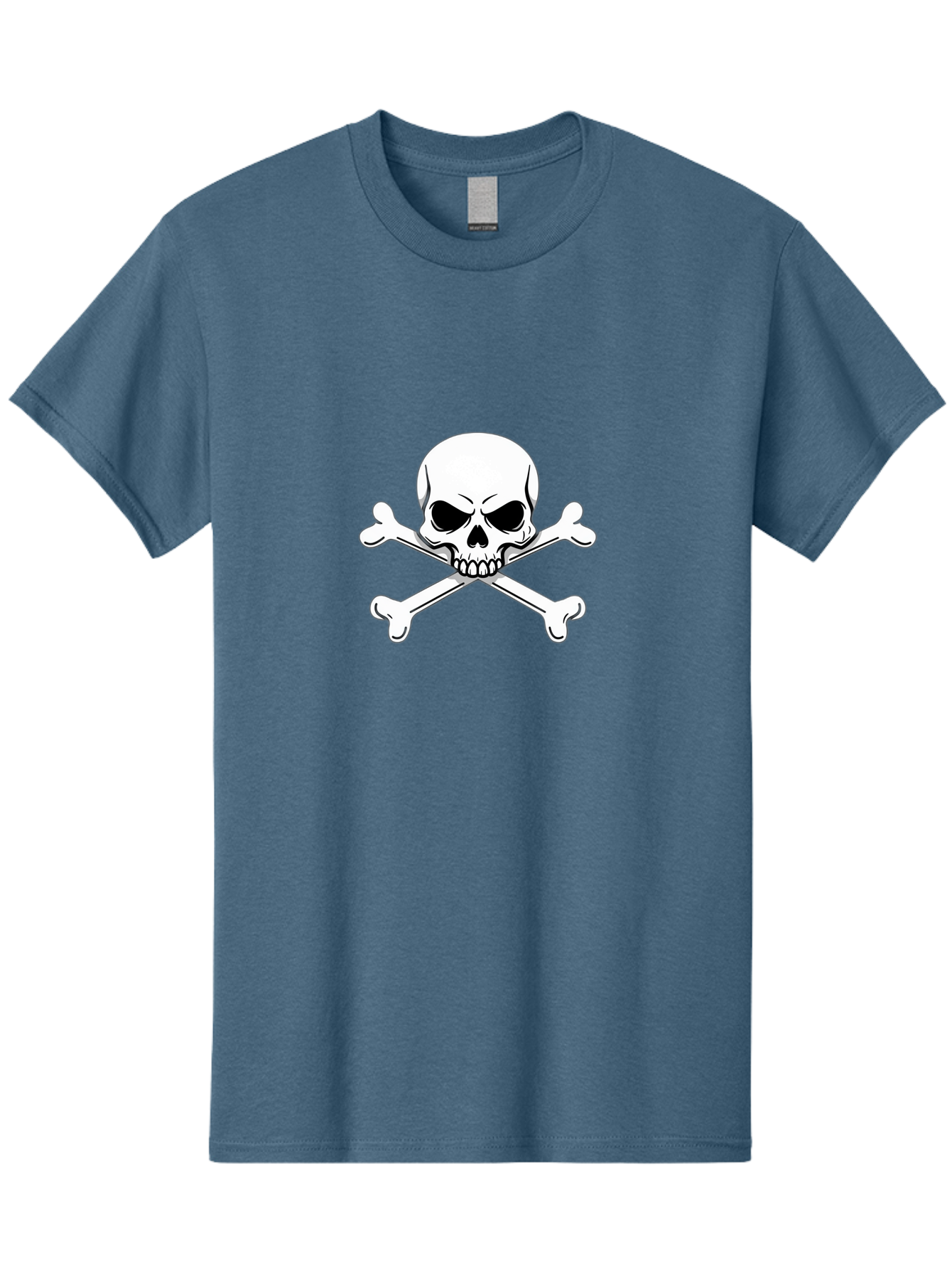 Jolly-Roger-Skull-And-Crossbones Men'S Graphic Tee, 100% Cotton, Comfortable Casual Summer Wear, Machine Washable, Skull And Crossbones, Pirate Symbol, Danger Warning, Jolly Roger Flag, Pirate Flag, Skull Illustration, Pirate Emblem, Bae475