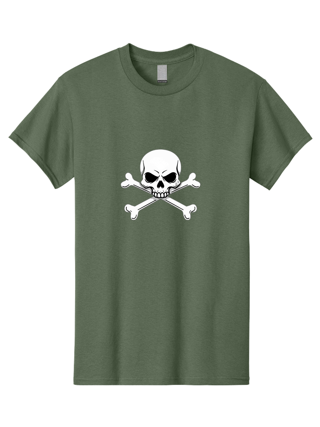 Jolly-Roger-Skull-And-Crossbones Men'S Graphic Tee, 100% Cotton, Comfortable Casual Summer Wear, Machine Washable, Skull And Crossbones, Pirate Symbol, Danger Warning, Jolly Roger Flag, Pirate Flag, Skull Illustration, Pirate Emblem, Bae475