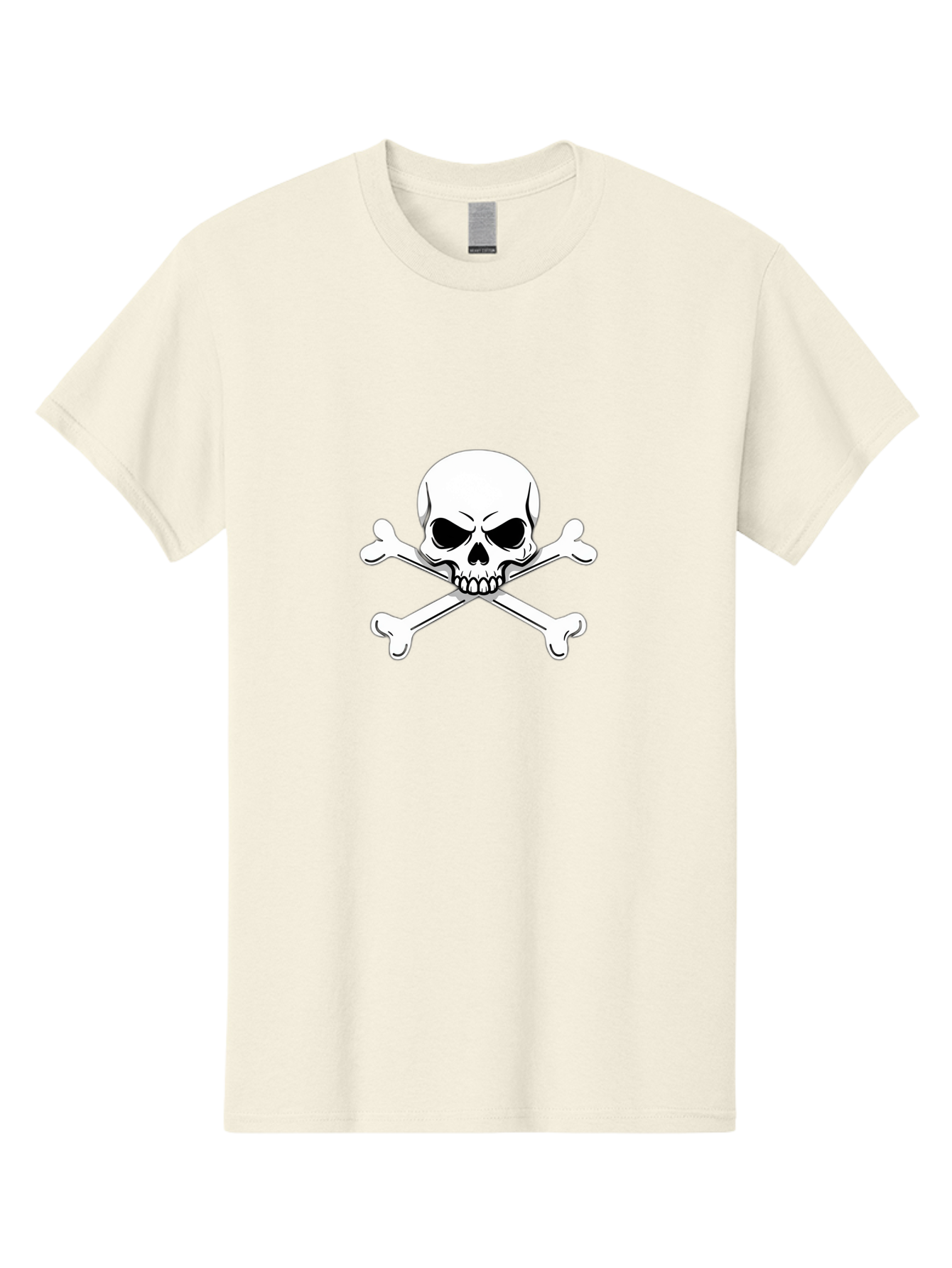 Jolly-Roger-Skull-And-Crossbones Men'S Graphic Tee, 100% Cotton, Comfortable Casual Summer Wear, Machine Washable, Skull And Crossbones, Pirate Symbol, Danger Warning, Jolly Roger Flag, Pirate Flag, Skull Illustration, Pirate Emblem, Bae475