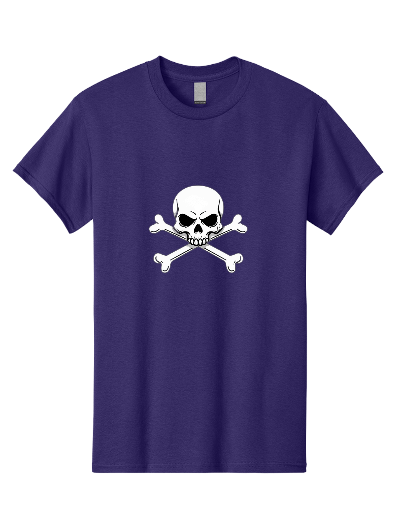 Jolly-Roger-Skull-And-Crossbones Men'S Graphic Tee, 100% Cotton, Comfortable Casual Summer Wear, Machine Washable, Skull And Crossbones, Pirate Symbol, Danger Warning, Jolly Roger Flag, Pirate Flag, Skull Illustration, Pirate Emblem, Bae475