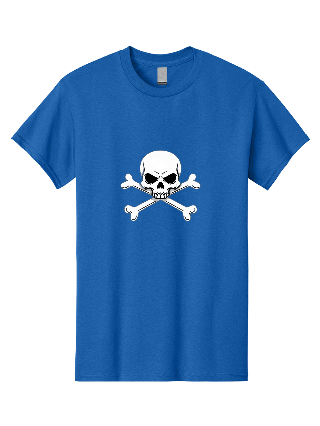 Jolly-Roger-Skull-And-Crossbones Men'S Graphic Tee, 100% Cotton, Comfortable Casual Summer Wear, Machine Washable, Skull And Crossbones, Pirate Symbol, Danger Warning, Jolly Roger Flag, Pirate Flag, Skull Illustration, Pirate Emblem, Bae475