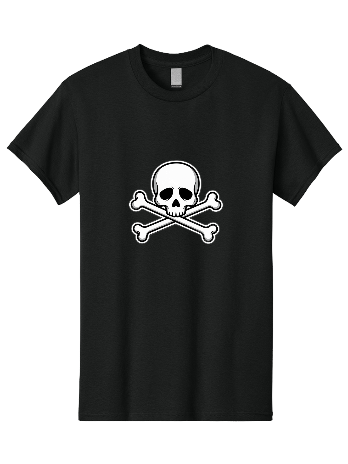Jolly-Roger-Skull Men'S Graphic Tee, 100% Cotton, Comfortable Casual Summer Wear, Machine Washable, Skull And Crossbones, Pirate Symbol, Danger Sign, Warning Sign, Pirate Flag, Danger Alert, Caution Symbol Bae476