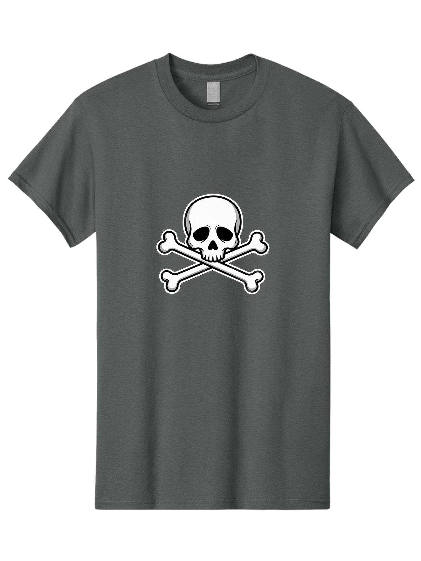 Jolly-Roger-Skull Men'S Graphic Tee, 100% Cotton, Comfortable Casual Summer Wear, Machine Washable, Skull And Crossbones, Pirate Symbol, Danger Sign, Warning Sign, Pirate Flag, Danger Alert, Caution Symbol Bae476