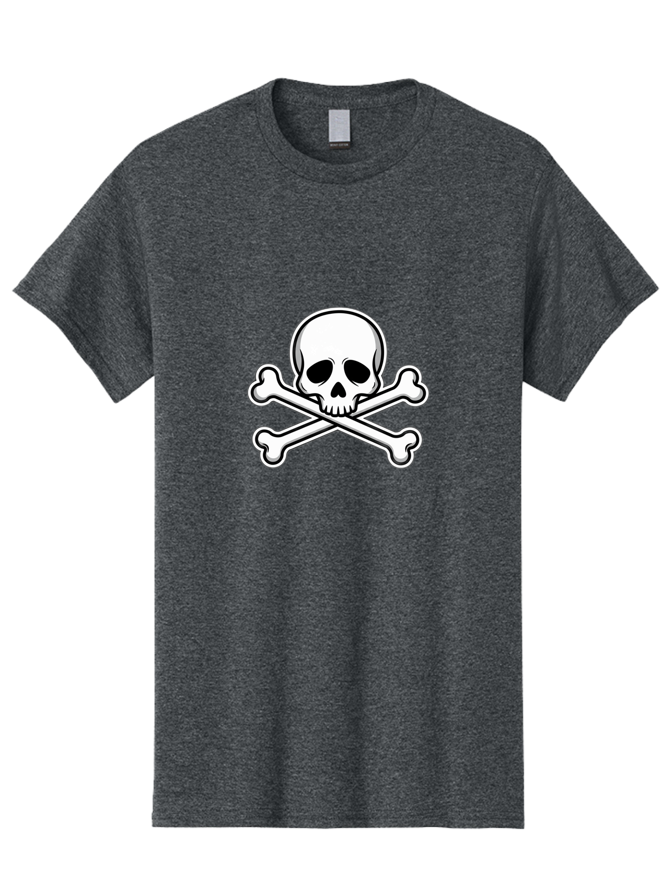 Jolly-Roger-Skull Men'S Graphic Tee, 100% Cotton, Comfortable Casual Summer Wear, Machine Washable, Skull And Crossbones, Pirate Symbol, Danger Sign, Warning Sign, Pirate Flag, Danger Alert, Caution Symbol Bae476