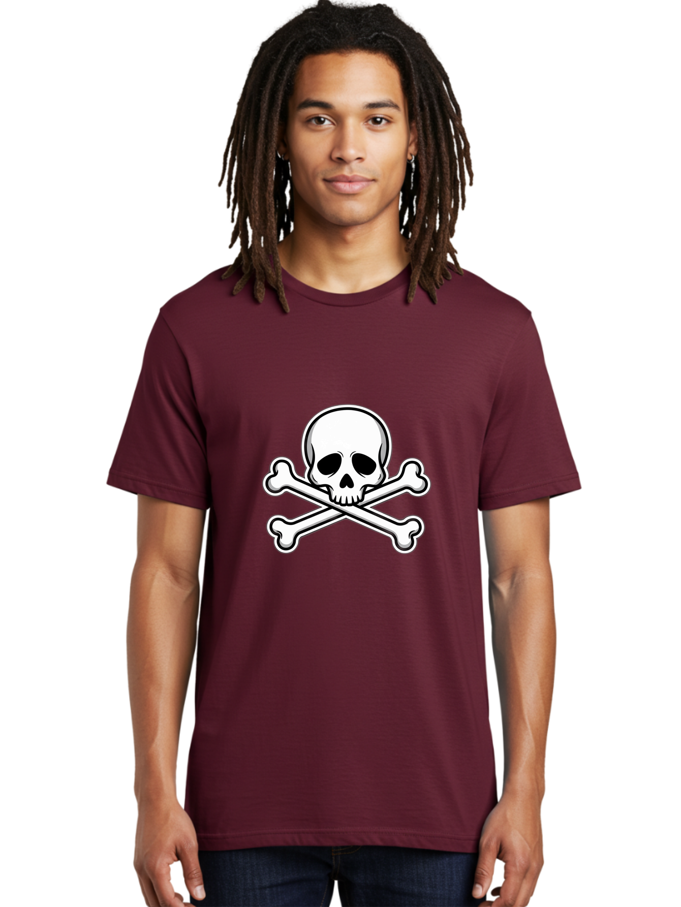 Jolly-Roger-Skull Men'S Graphic Tee, 100% Cotton, Comfortable Casual Summer Wear, Machine Washable, Skull And Crossbones, Pirate Symbol, Danger Sign, Warning Sign, Pirate Flag, Danger Alert, Caution Symbol Bae476