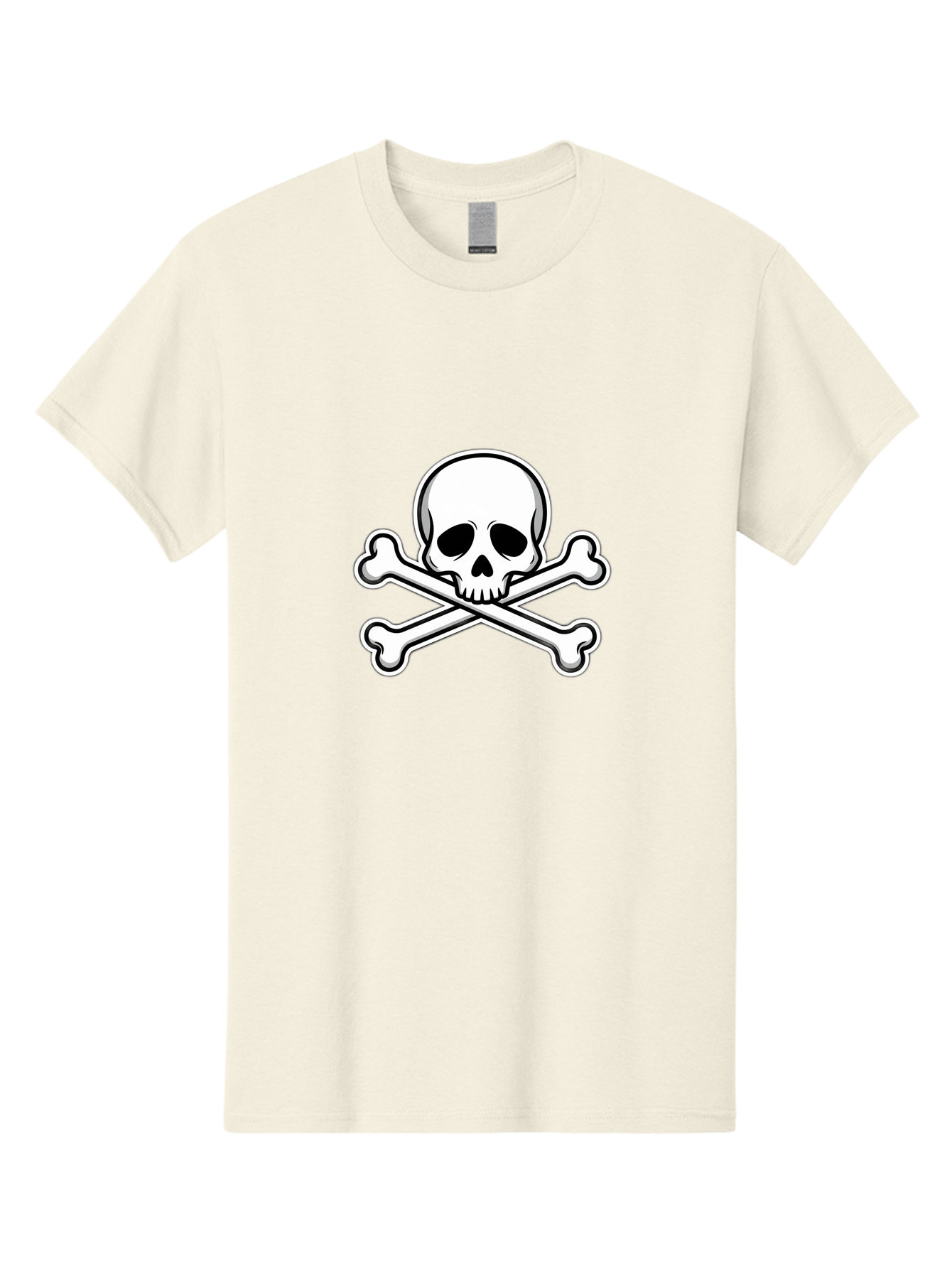 Jolly-Roger-Skull Men'S Graphic Tee, 100% Cotton, Comfortable Casual Summer Wear, Machine Washable, Skull And Crossbones, Pirate Symbol, Danger Sign, Warning Sign, Pirate Flag, Danger Alert, Caution Symbol Bae476