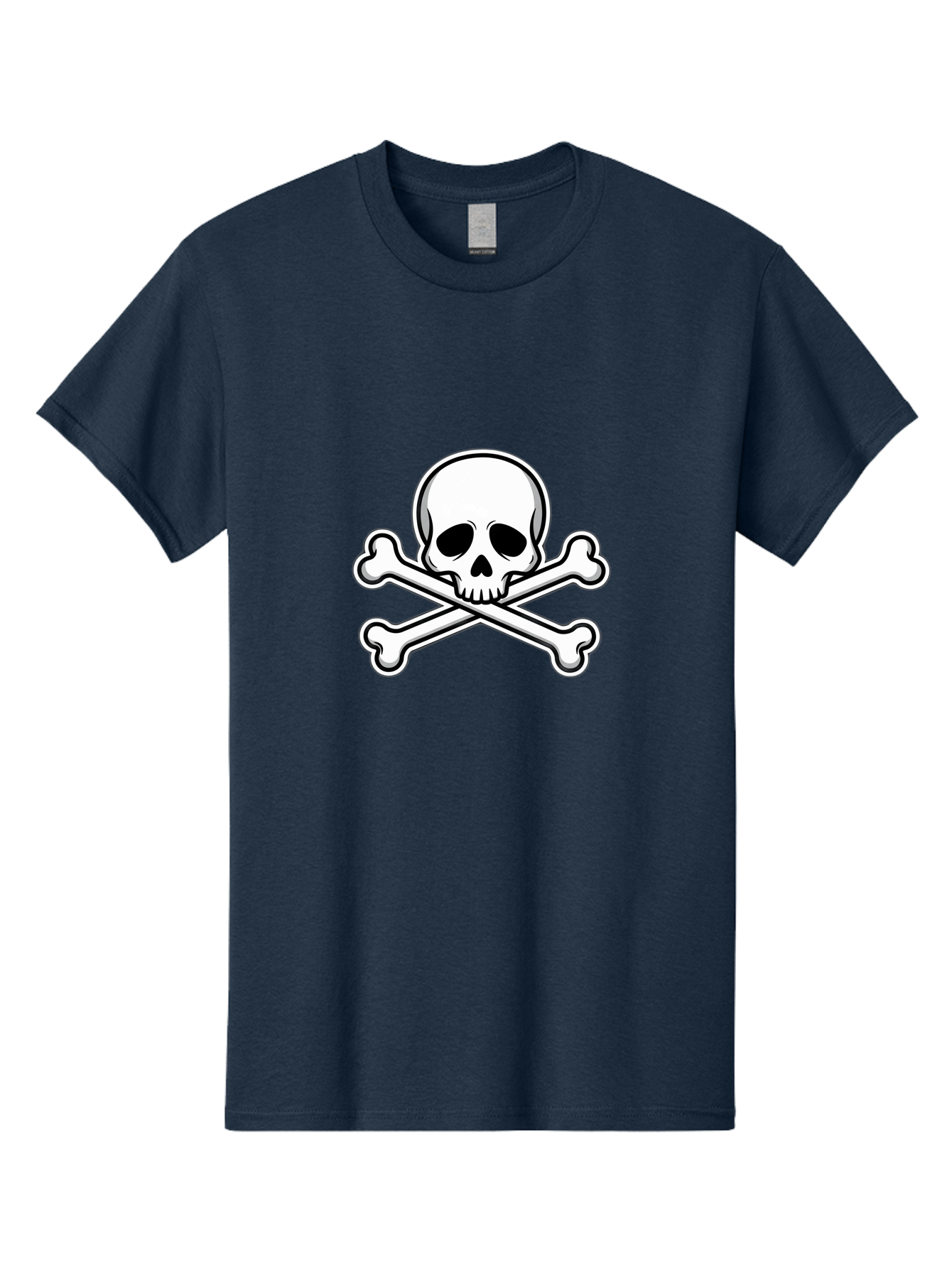 Jolly-Roger-Skull Men'S Graphic Tee, 100% Cotton, Comfortable Casual Summer Wear, Machine Washable, Skull And Crossbones, Pirate Symbol, Danger Sign, Warning Sign, Pirate Flag, Danger Alert, Caution Symbol Bae476