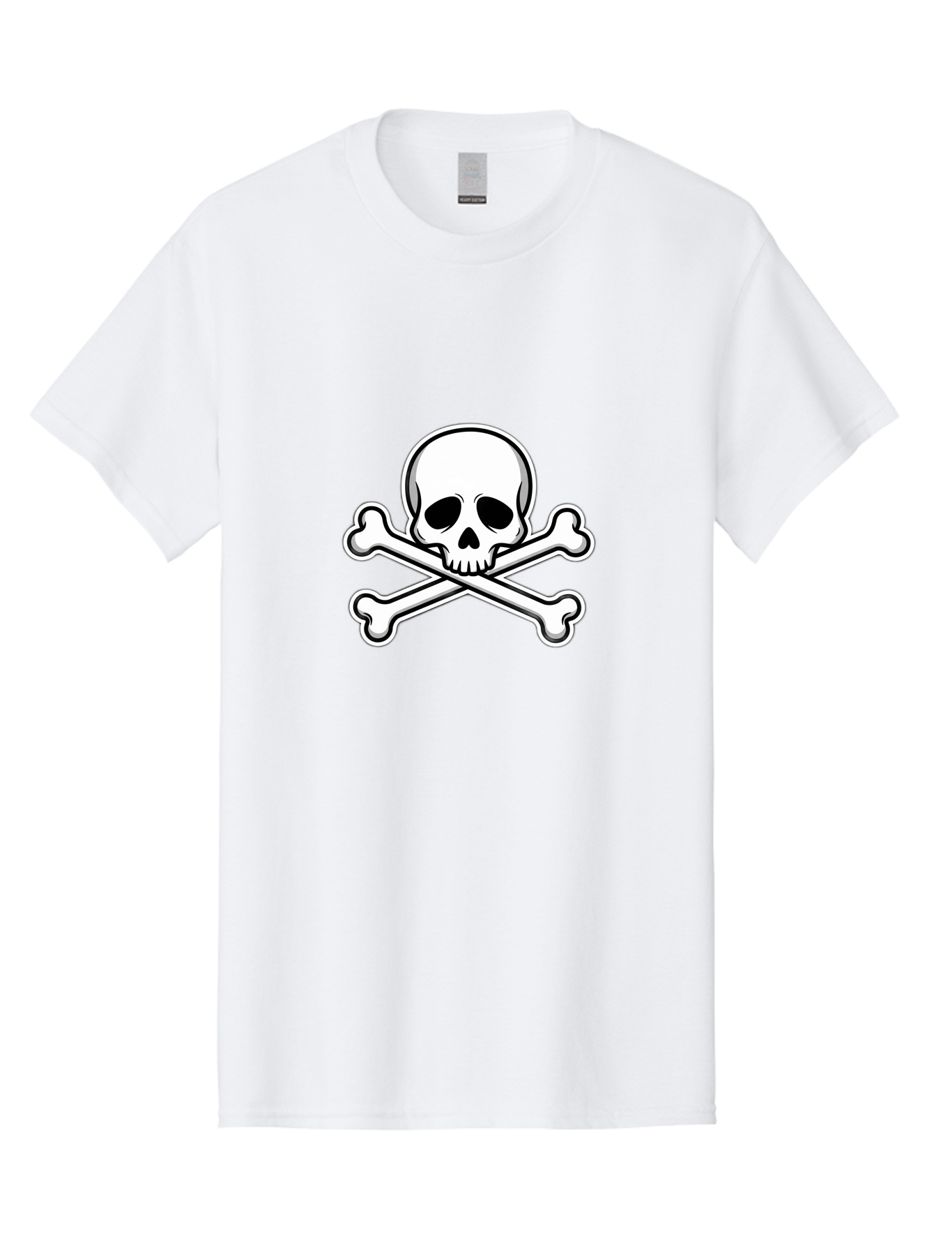 Jolly-Roger-Skull Men'S Graphic Tee, 100% Cotton, Comfortable Casual Summer Wear, Machine Washable, Skull And Crossbones, Pirate Symbol, Danger Sign, Warning Sign, Pirate Flag, Danger Alert, Caution Symbol Bae476