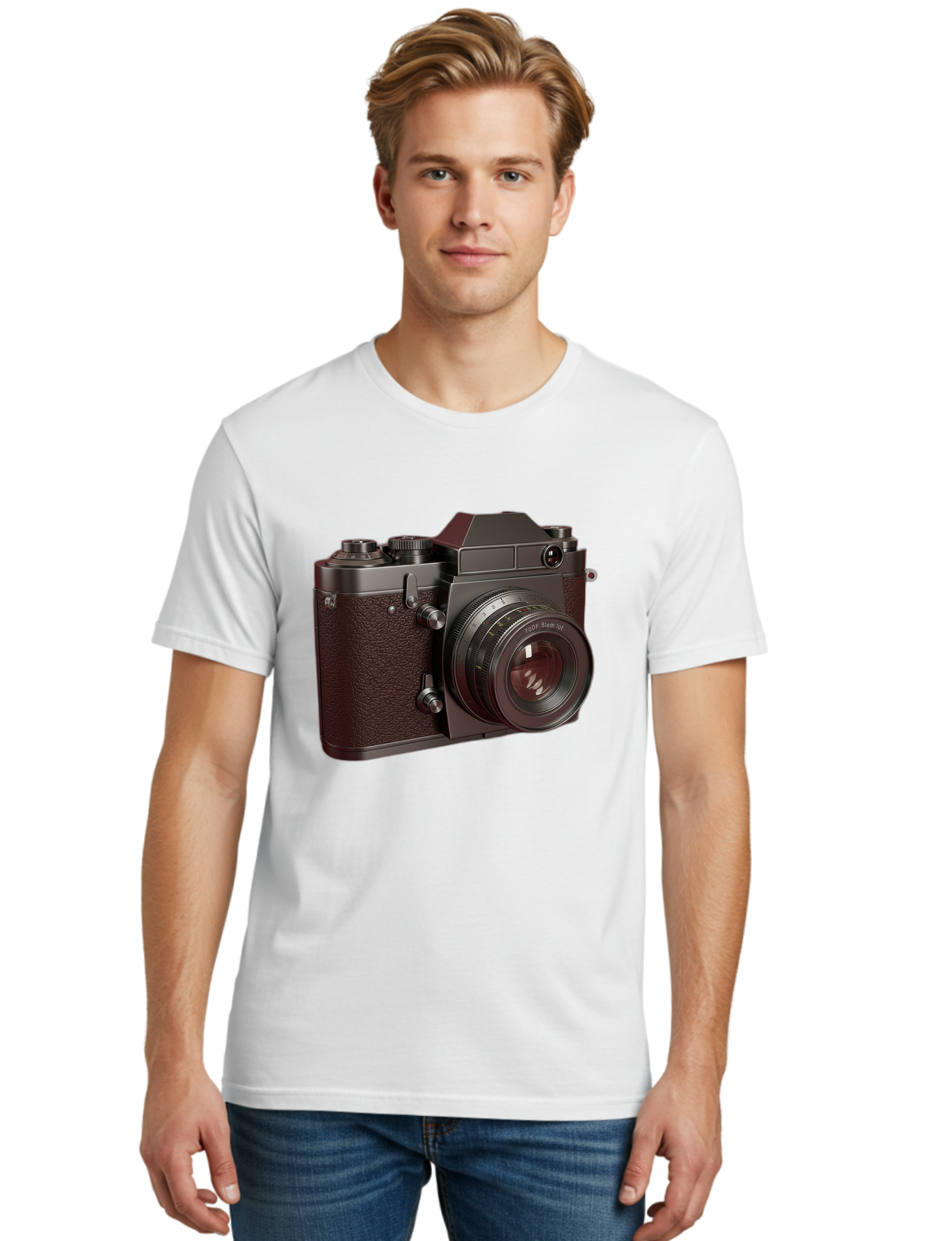 Leica-M6-1 Men'S Graphic Tee, 100% Cotton, Comfortable Casual Summer Wear, Machine Washable, Vintage Camera, Leica M6, Film Photography, Photography Equipment, Classic Design, Retro Style, Photography Gear, Camera Body, 35Mm Film Bae484