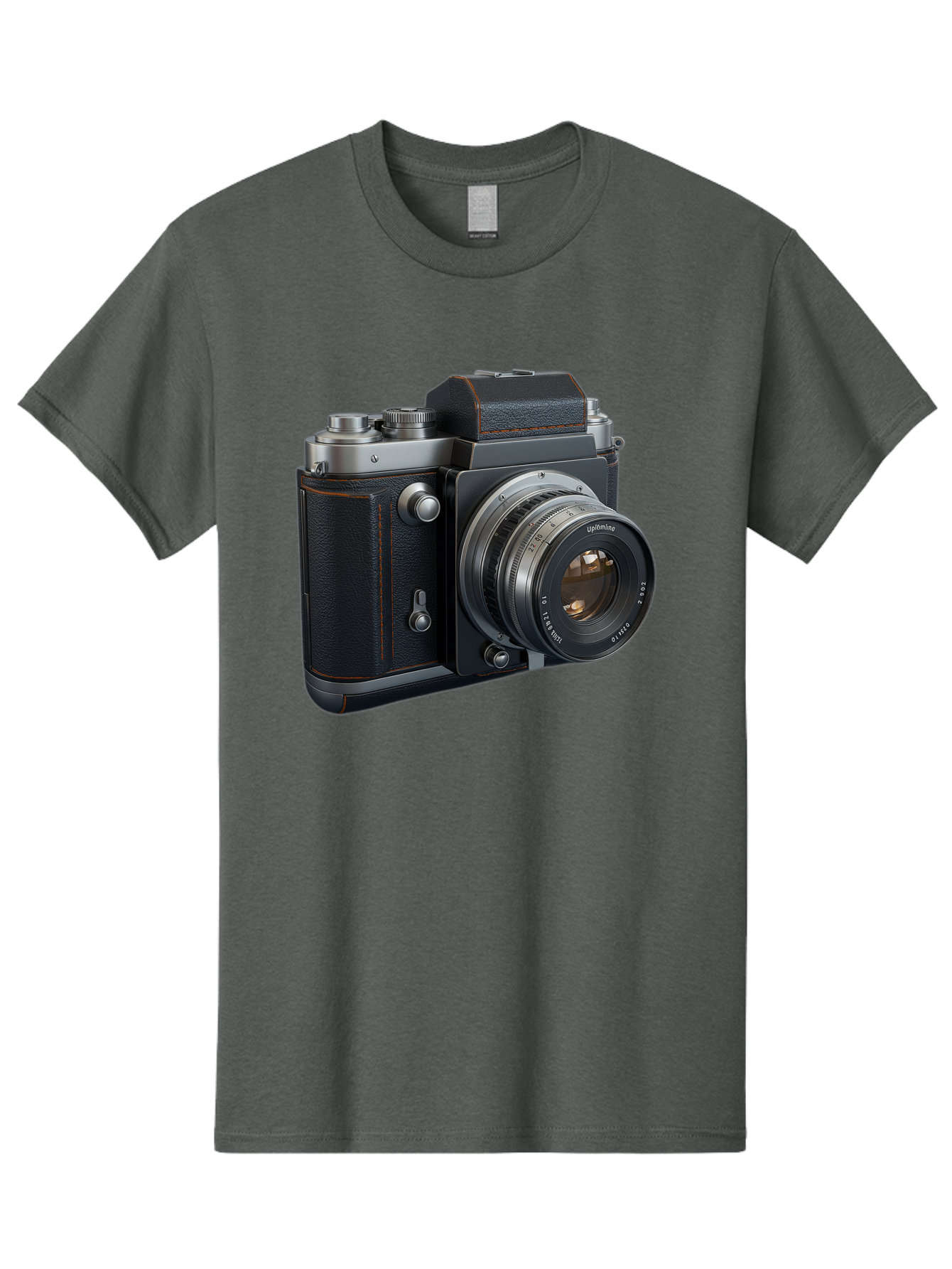 Leica-M6 Men'S Graphic Tee, 100% Cotton, Comfortable Casual Summer Wear, Machine Washable, Vintage Camera, Black Leather, Silver Accents, High-End Photography Equipment, Classic Design, Film Camera, Leica M6, Photography Gear, Retro Style Bae485