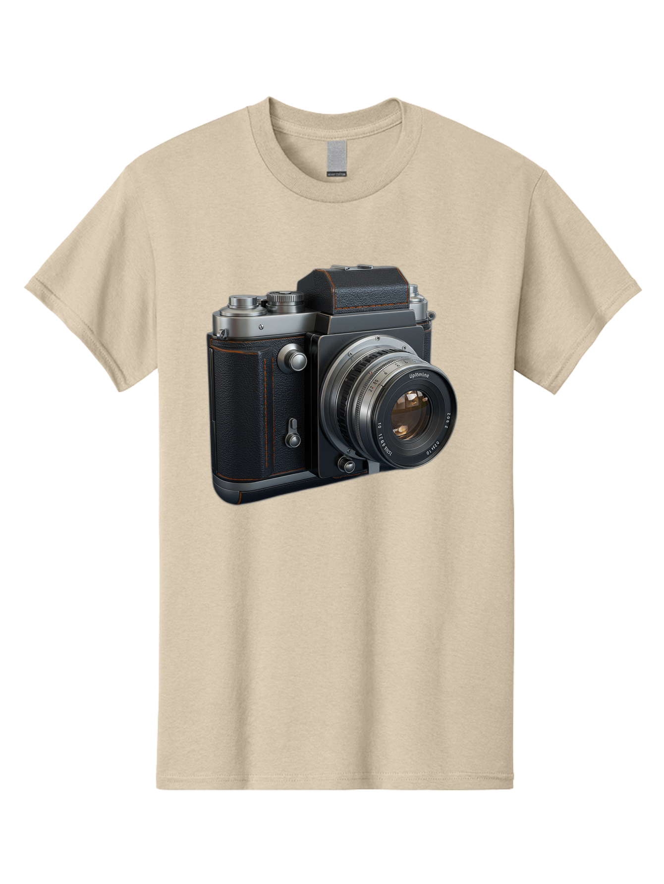 Leica-M6 Men'S Graphic Tee, 100% Cotton, Comfortable Casual Summer Wear, Machine Washable, Vintage Camera, Black Leather, Silver Accents, High-End Photography Equipment, Classic Design, Film Camera, Leica M6, Photography Gear, Retro Style Bae485