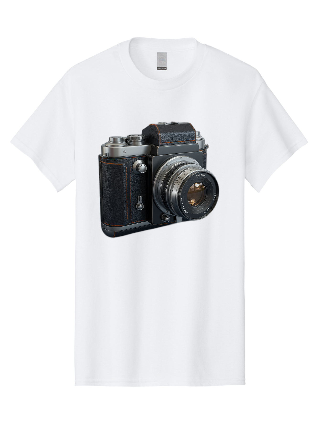 Leica-M6 Men'S Graphic Tee, 100% Cotton, Comfortable Casual Summer Wear, Machine Washable, Vintage Camera, Black Leather, Silver Accents, High-End Photography Equipment, Classic Design, Film Camera, Leica M6, Photography Gear, Retro Style Bae485