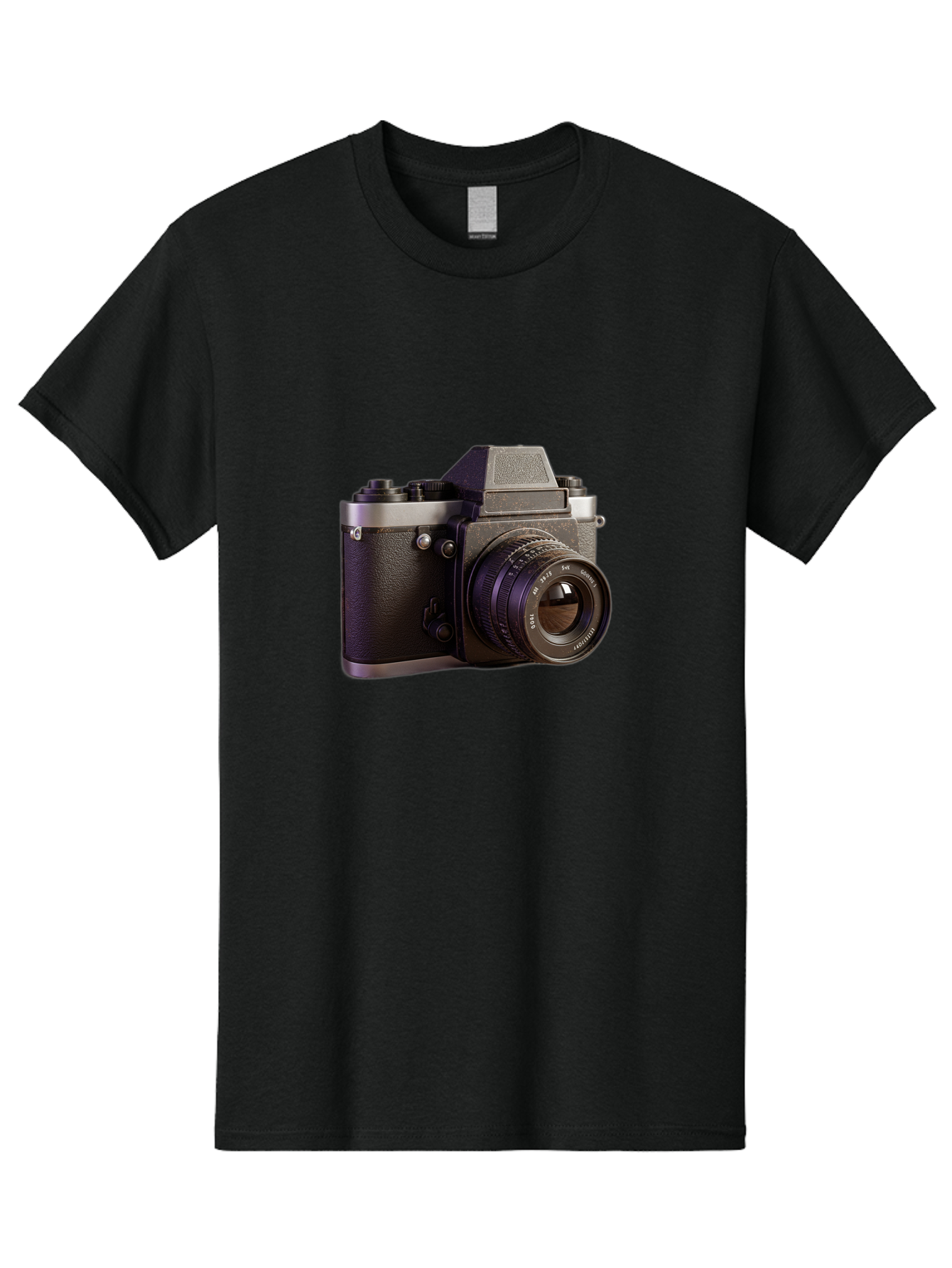Mamiya-Camera Men'S Graphic Tee, 100% Cotton, Comfortable Casual Summer Wear, Machine Washable, Classic Camera, Vintage Photography, Retro Style, Film Camera, Mc Jupiter 37A, Manual Lens, 135Mm F3.5, Photography Equipment, Camera Lens Bae488