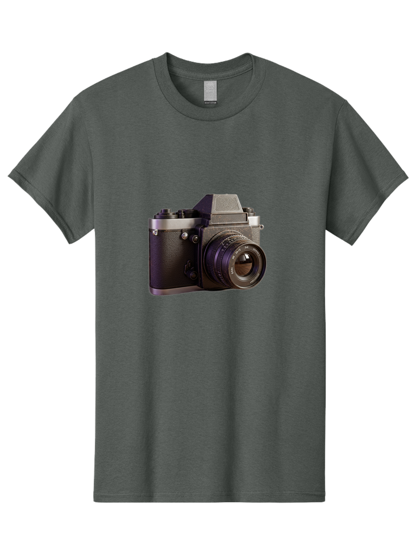 Mamiya-Camera Men'S Graphic Tee, 100% Cotton, Comfortable Casual Summer Wear, Machine Washable, Classic Camera, Vintage Photography, Retro Style, Film Camera, Mc Jupiter 37A, Manual Lens, 135Mm F3.5, Photography Equipment, Camera Lens Bae488
