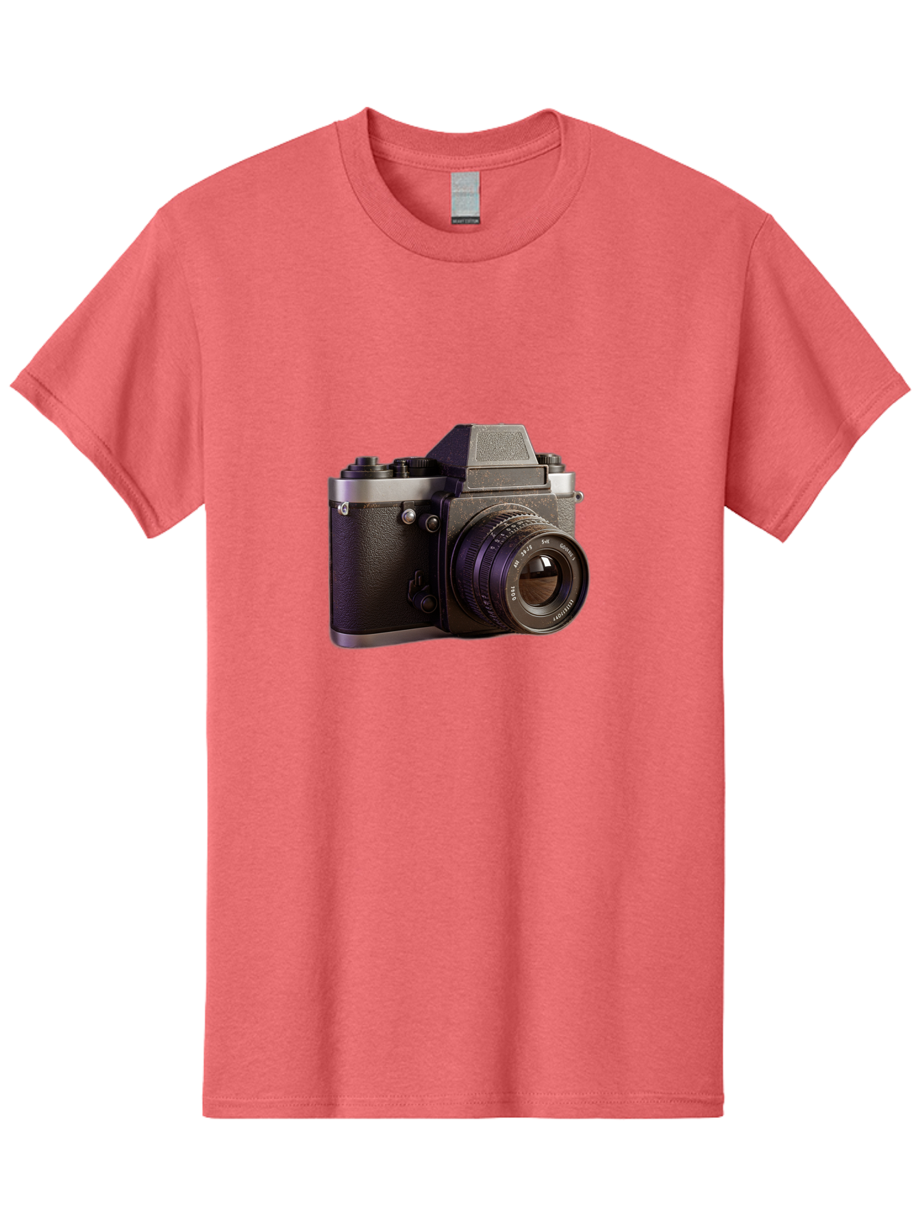 Mamiya-Camera Men'S Graphic Tee, 100% Cotton, Comfortable Casual Summer Wear, Machine Washable, Classic Camera, Vintage Photography, Retro Style, Film Camera, Mc Jupiter 37A, Manual Lens, 135Mm F3.5, Photography Equipment, Camera Lens Bae488
