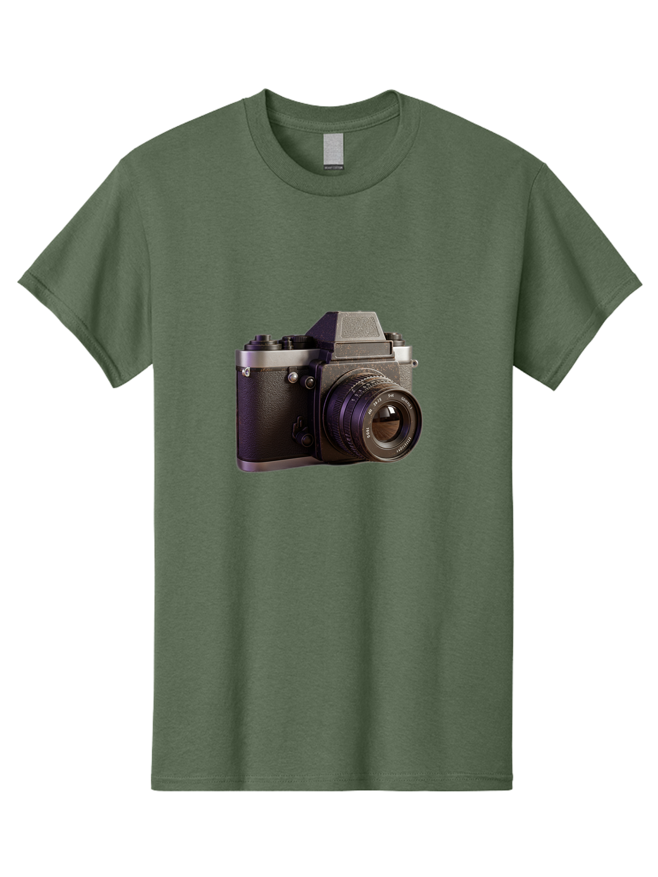 Mamiya-Camera Men'S Graphic Tee, 100% Cotton, Comfortable Casual Summer Wear, Machine Washable, Classic Camera, Vintage Photography, Retro Style, Film Camera, Mc Jupiter 37A, Manual Lens, 135Mm F3.5, Photography Equipment, Camera Lens Bae488