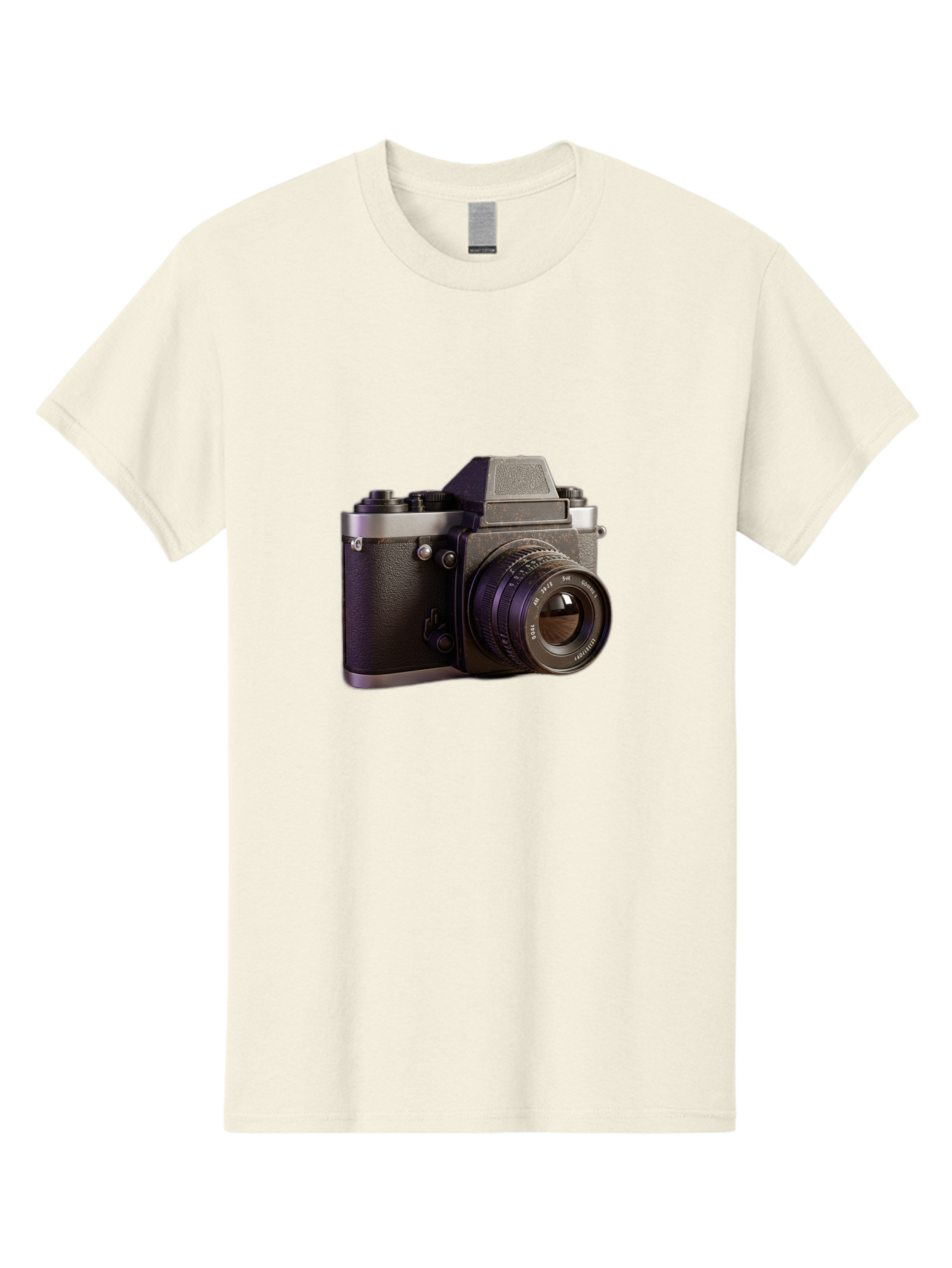 Mamiya-Camera Men'S Graphic Tee, 100% Cotton, Comfortable Casual Summer Wear, Machine Washable, Classic Camera, Vintage Photography, Retro Style, Film Camera, Mc Jupiter 37A, Manual Lens, 135Mm F3.5, Photography Equipment, Camera Lens Bae488