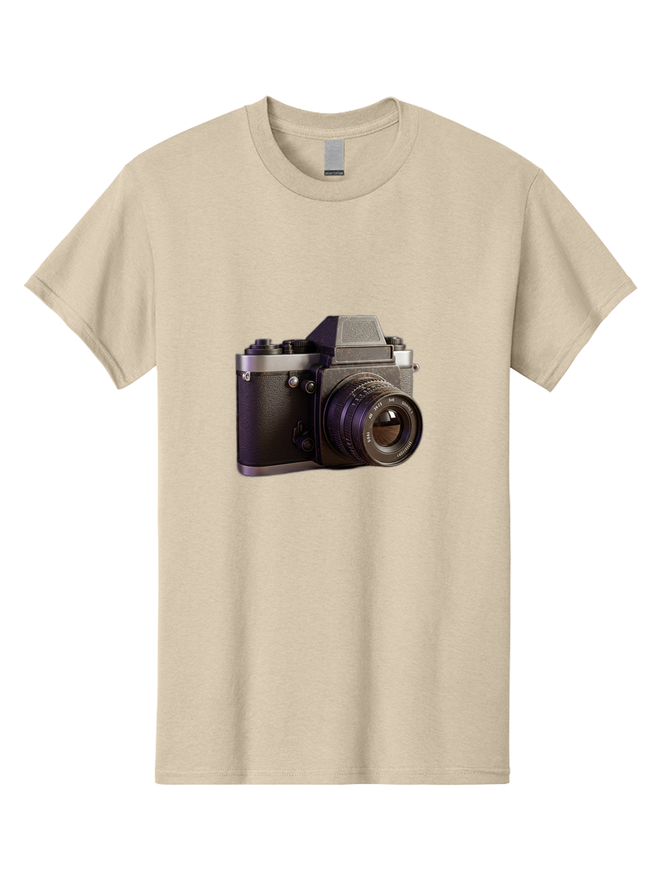 Mamiya-Camera Men'S Graphic Tee, 100% Cotton, Comfortable Casual Summer Wear, Machine Washable, Classic Camera, Vintage Photography, Retro Style, Film Camera, Mc Jupiter 37A, Manual Lens, 135Mm F3.5, Photography Equipment, Camera Lens Bae488