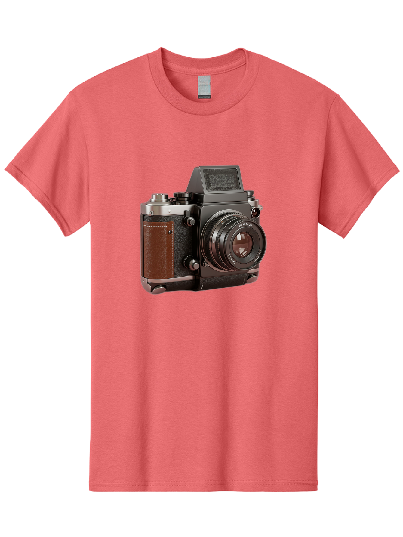 Mamiya-Sekor-50Mm-F-1-7-Lens-On-Camera-Body Men'S Graphic Tee, 100% Cotton, Comfortable Casual Summer Wear, Machine Washable, Hasselblad 500C Camera, Medium Format Camera, Hasselblad Lens, Photography Equipment, Vintage Camera, Classic Design, Bae489