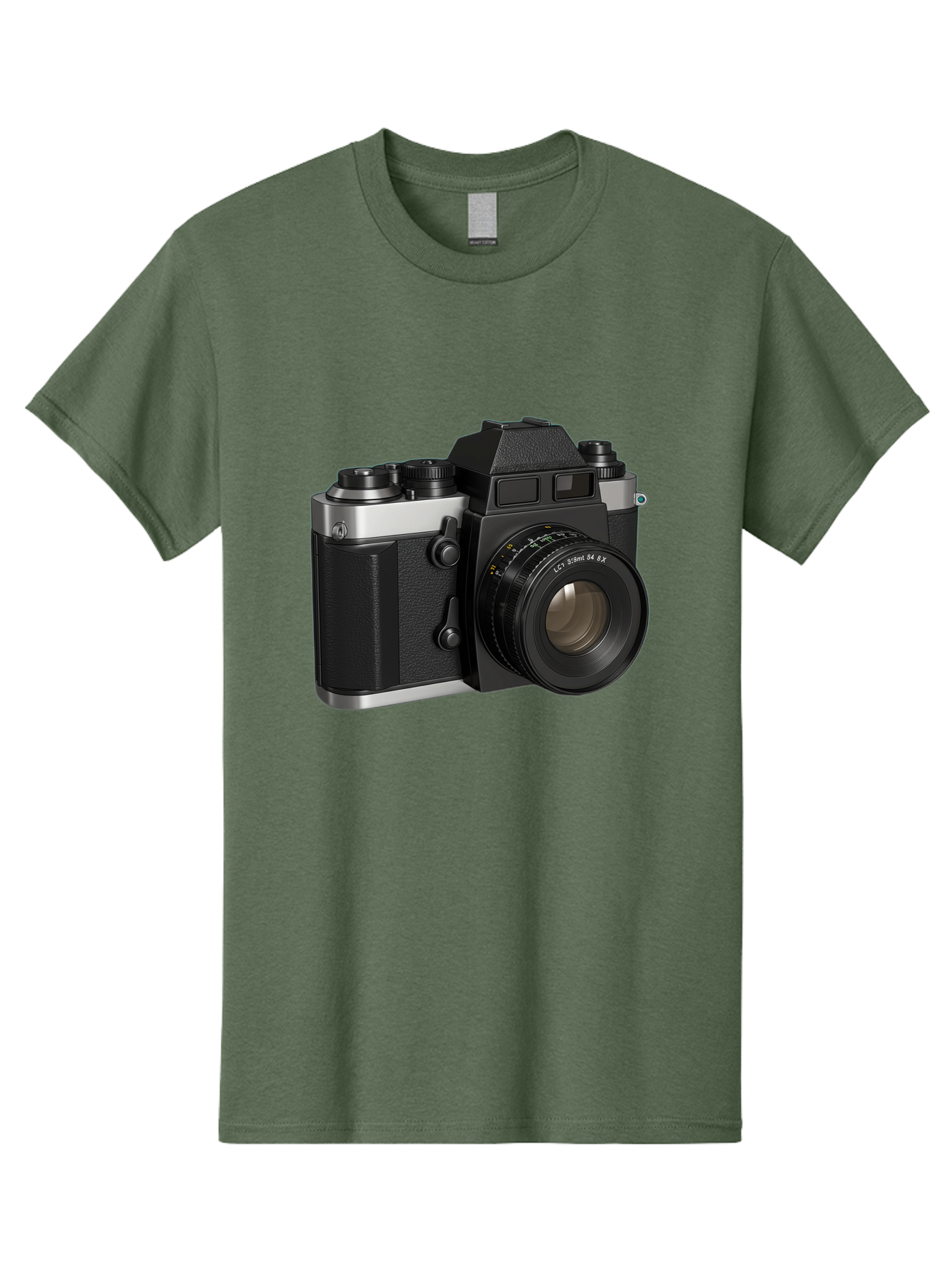 Mc-Lens-50Mm-F2 Men'S Graphic Tee, 100% Cotton, Comfortable Casual Summer Wear, Machine Washable, Vintage Camera, Photography Equipment, Film Camera, Classic Design, Black And Silver, Camera Lens, Photography Gear, Lc Ersin 28 Fx Lens Bae491